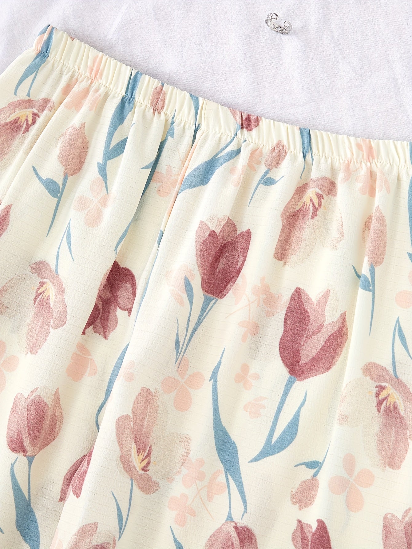 Patchwork Short Sleeve pajama set