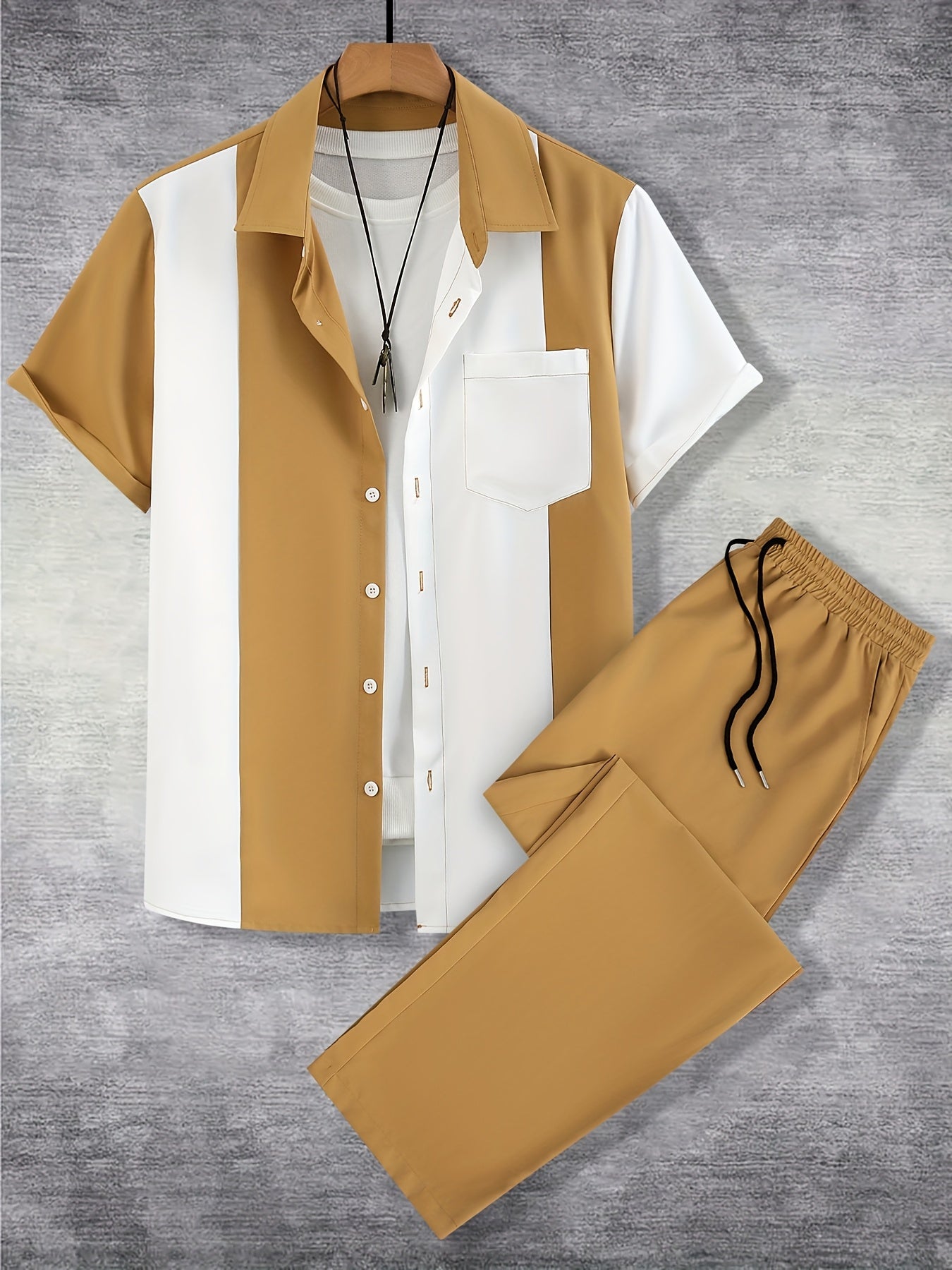 Lapel tracksuit (Brown)