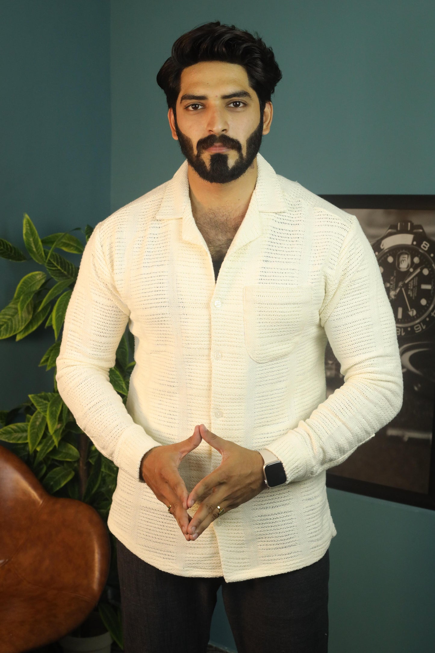 Textured Crochet Shirt- Careem