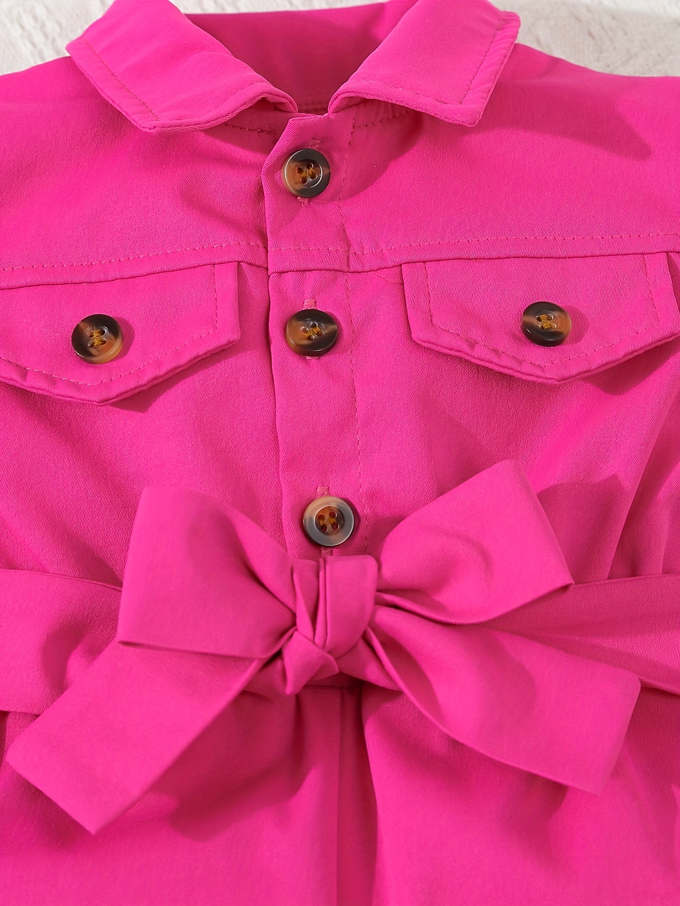 Vibrant romper for girls (shocking pink)