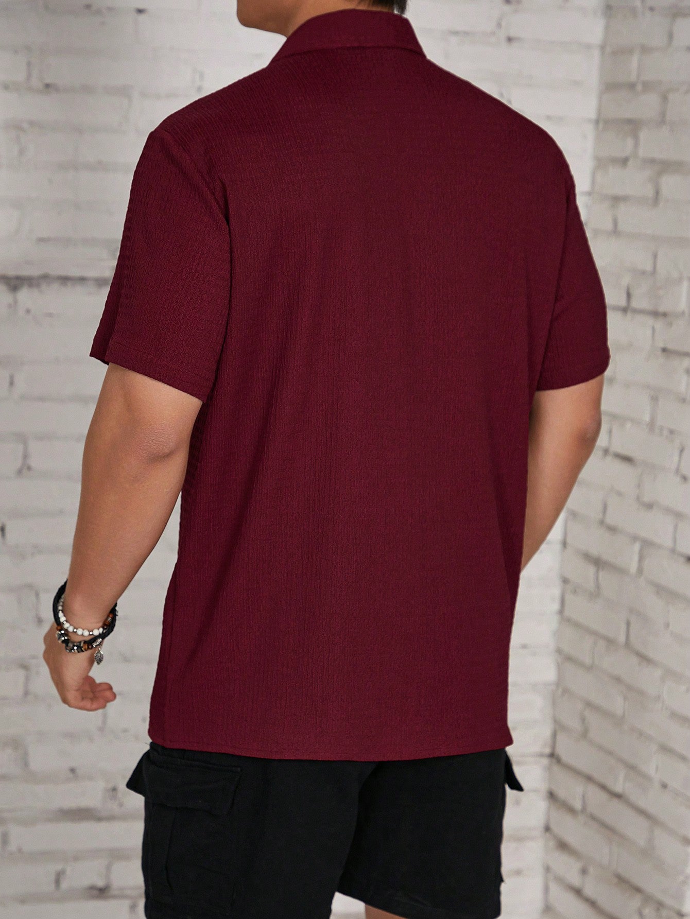 Muslin Half sleeves shirt- Rusty Rose
