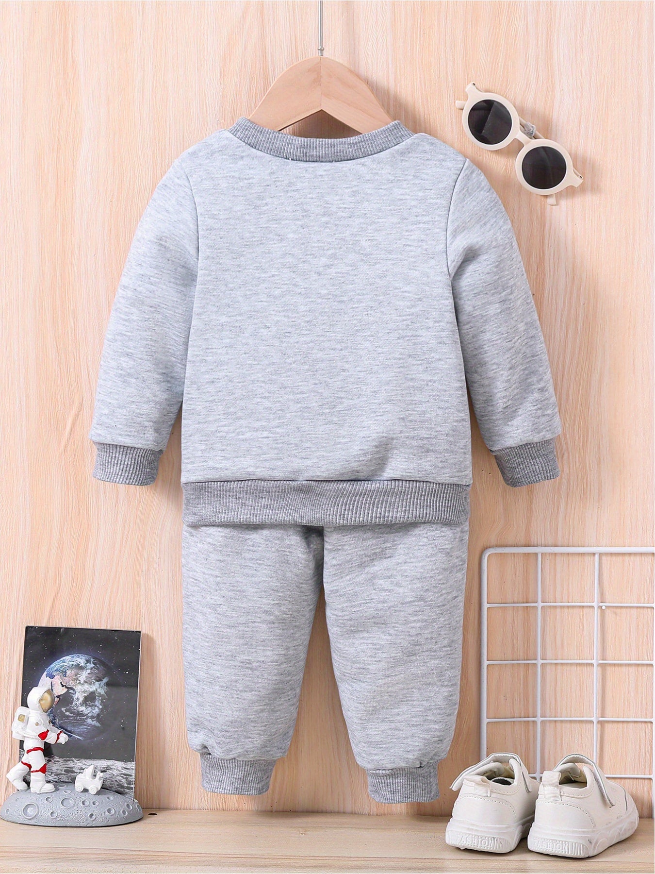 Mom + Dad tracksuit for girls (Grey)