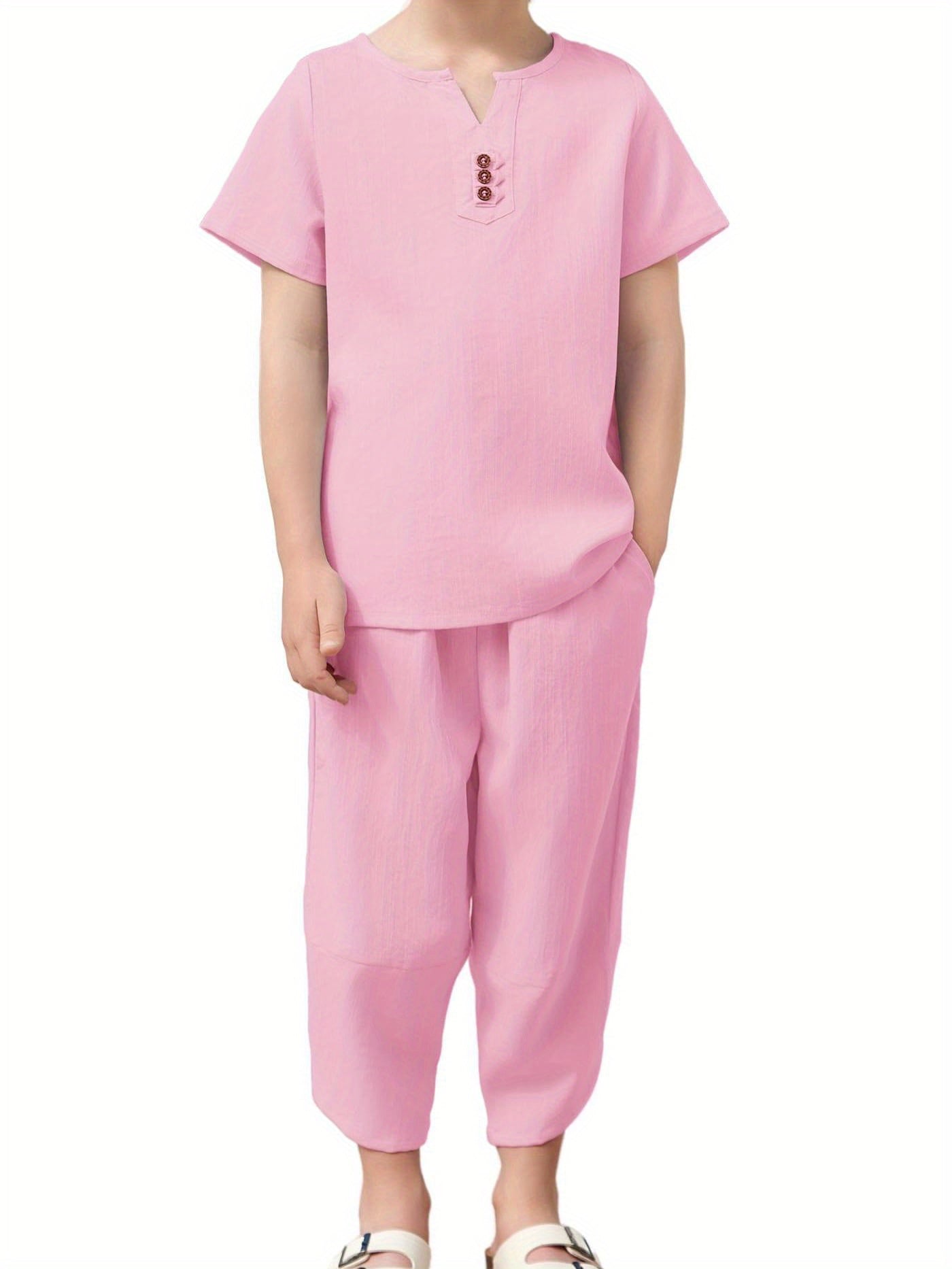 Indian style tracksuit for boys and kids (Pink)