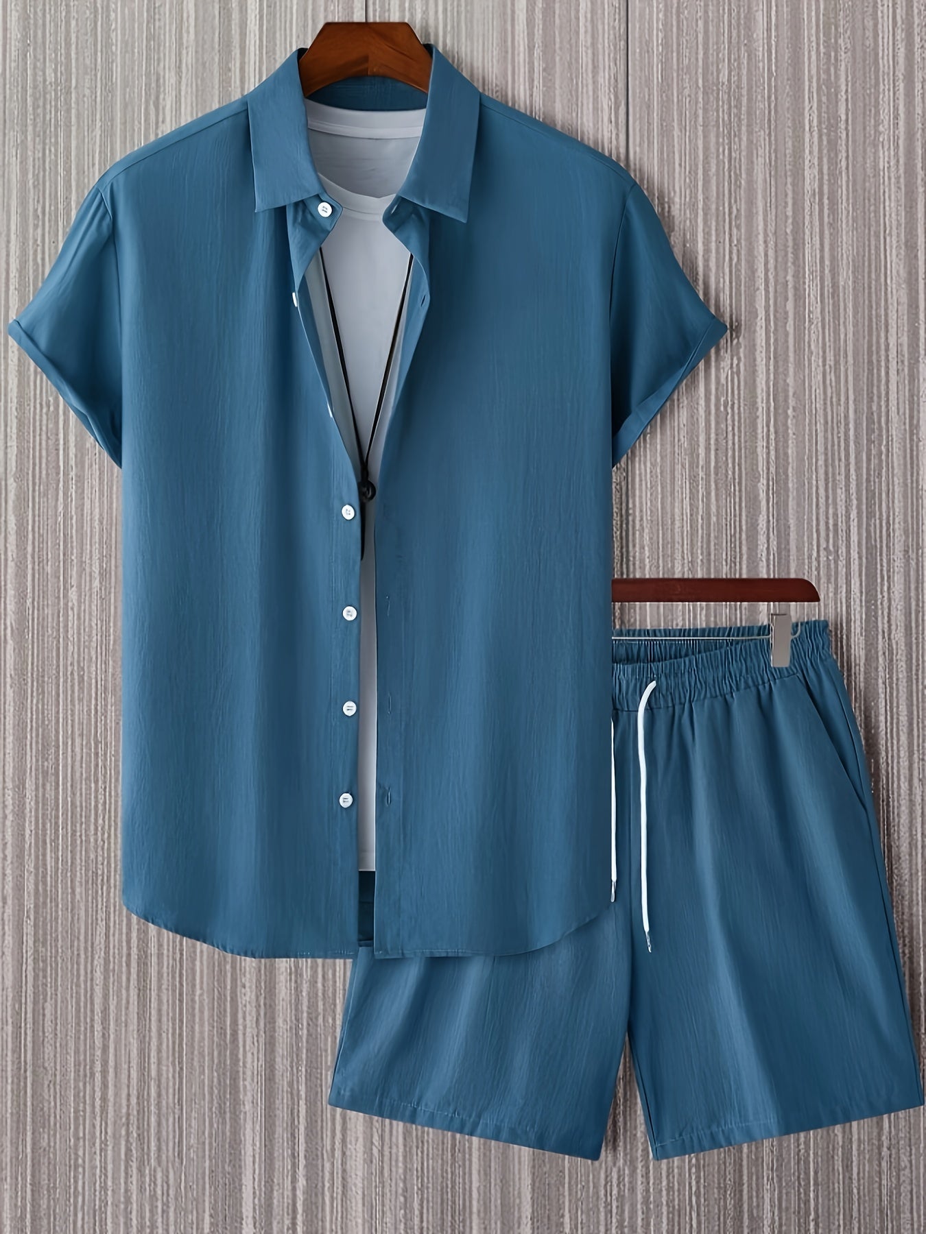 Yankees Cotton short tracksuit (Sea Blue)