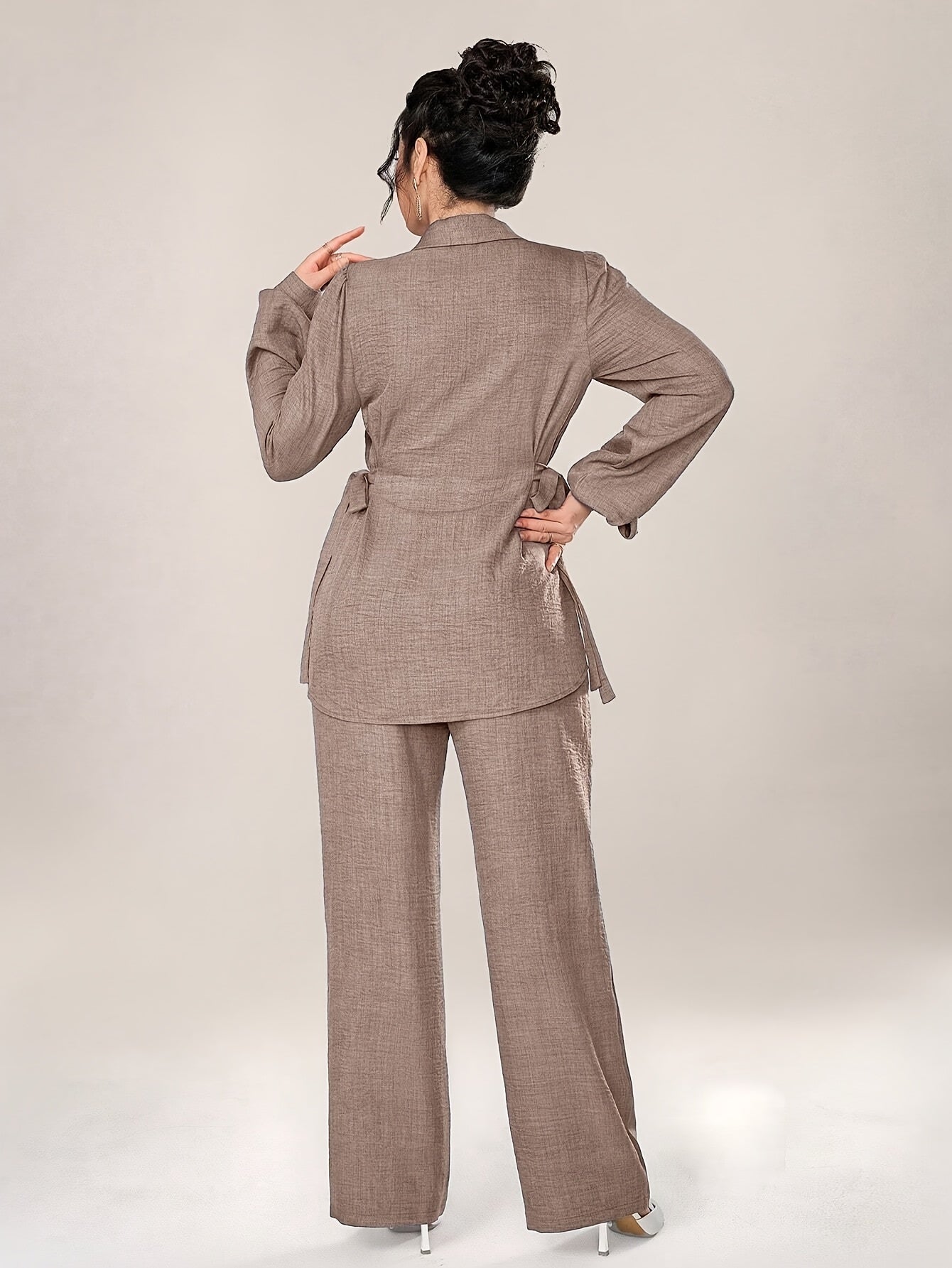 Side stripe 2 piece set (Khaki)