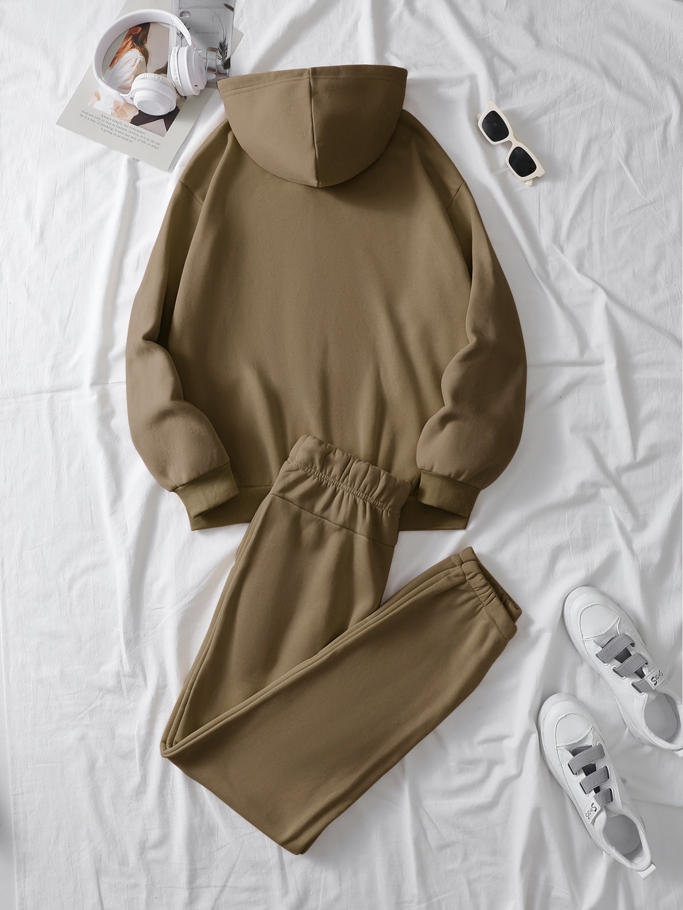 Greek hoodie set for women and men (Brown)