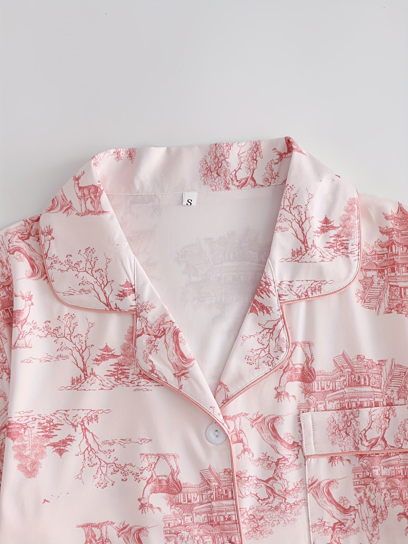 Vintage style Pj set for women (Peach)