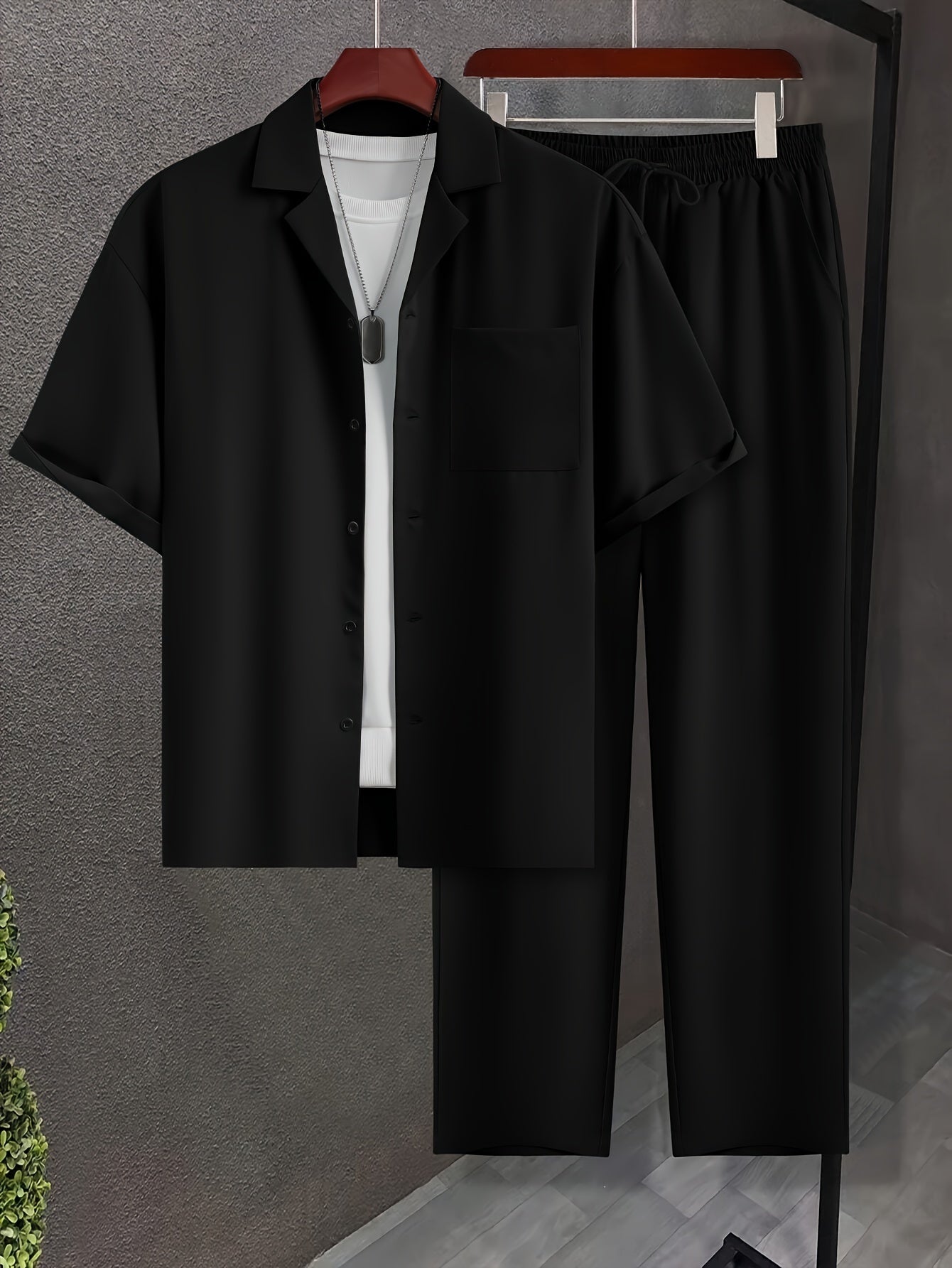 Decent Cuban Collar Tracksuit (Black)