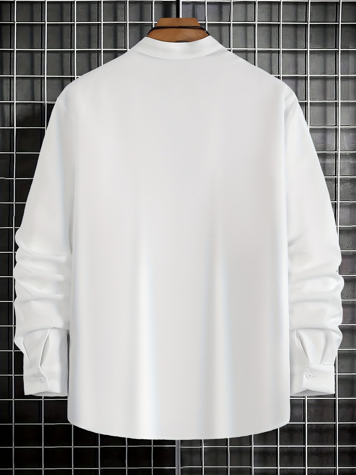 Mandarin collar long shirt