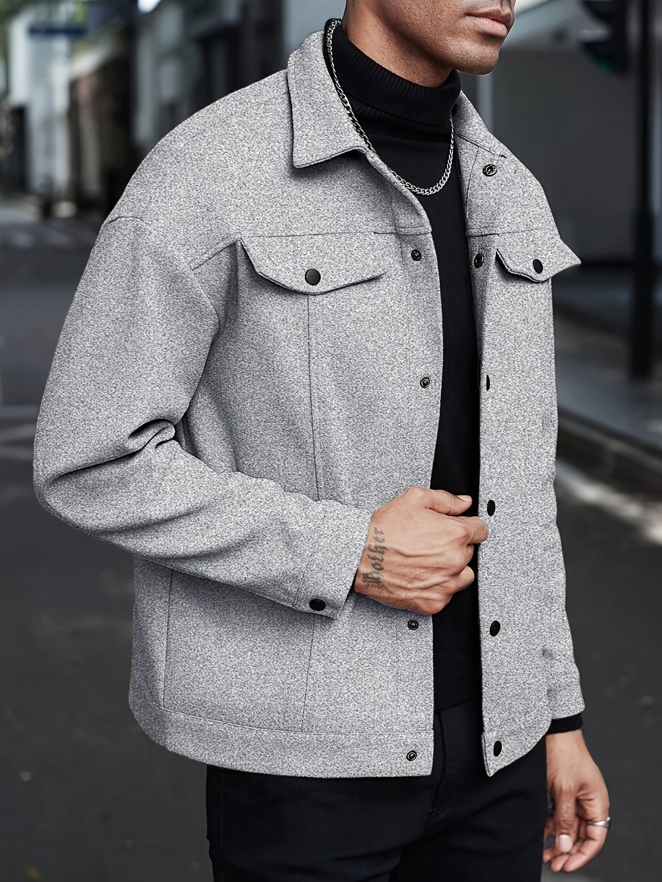 Italian wool jackets for Men (Light Grey)