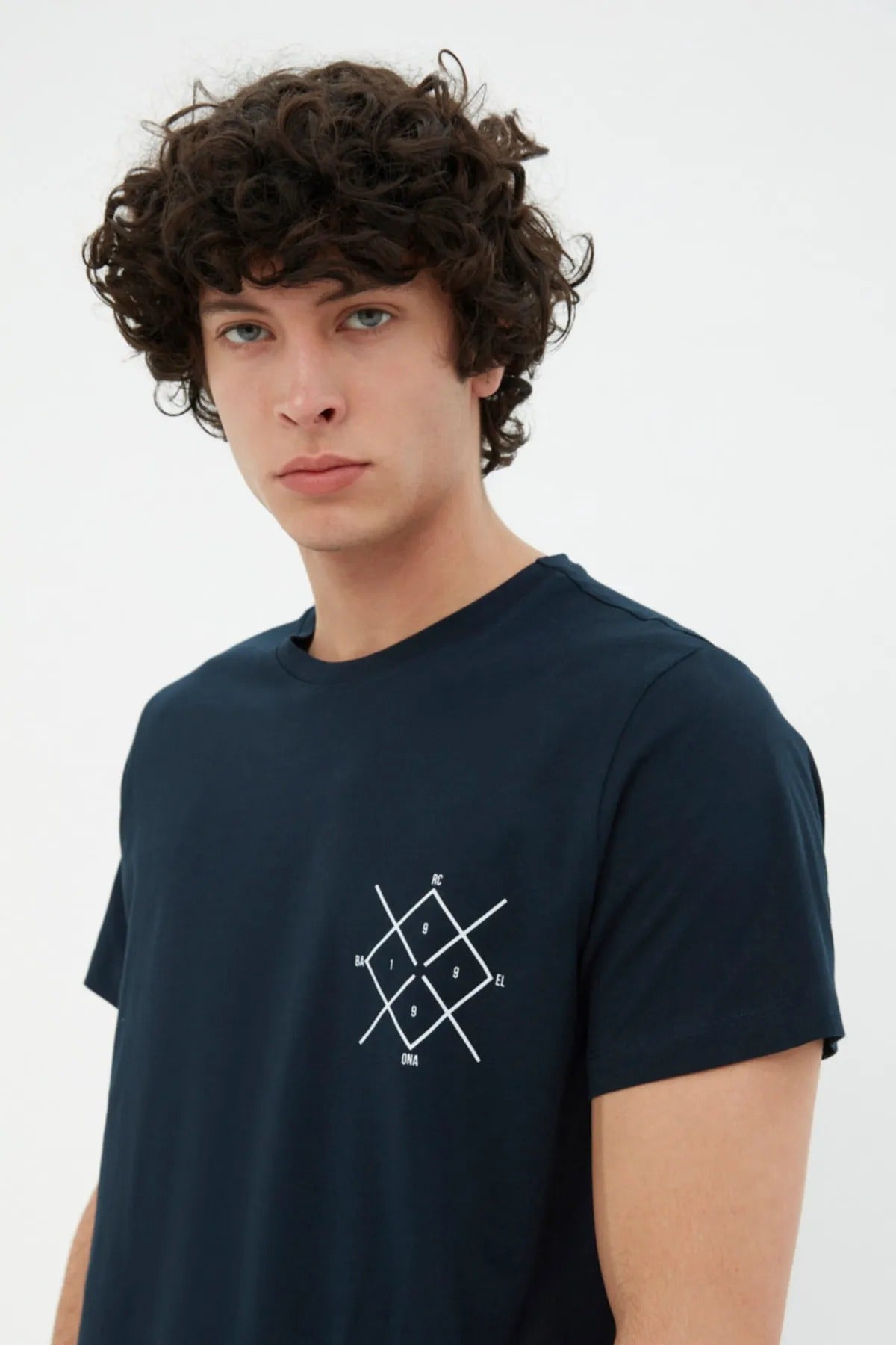 Embroidered t shirts (Navy Blue)
