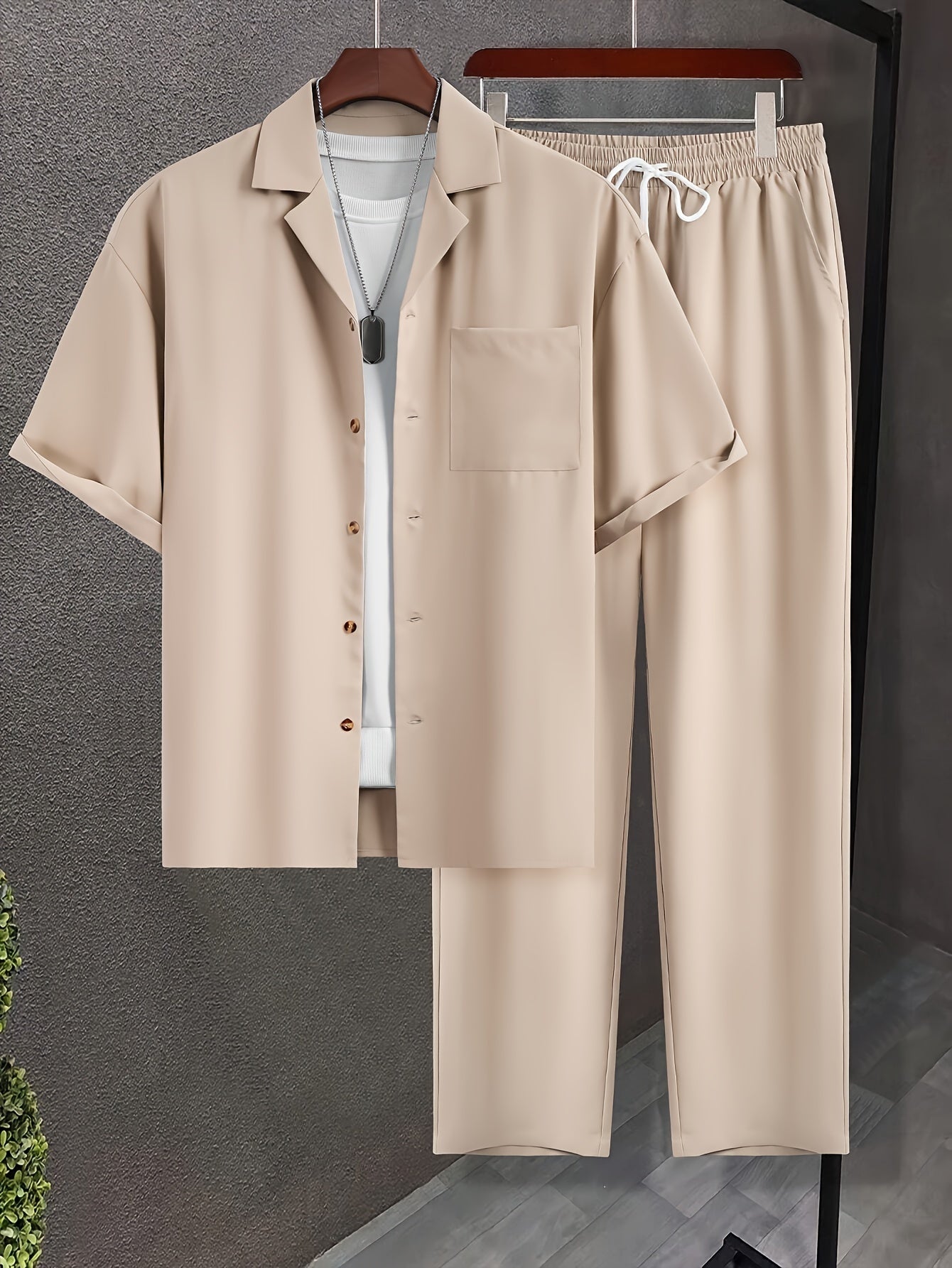 Decent Cuban Collar Tracksuit (Apricot)