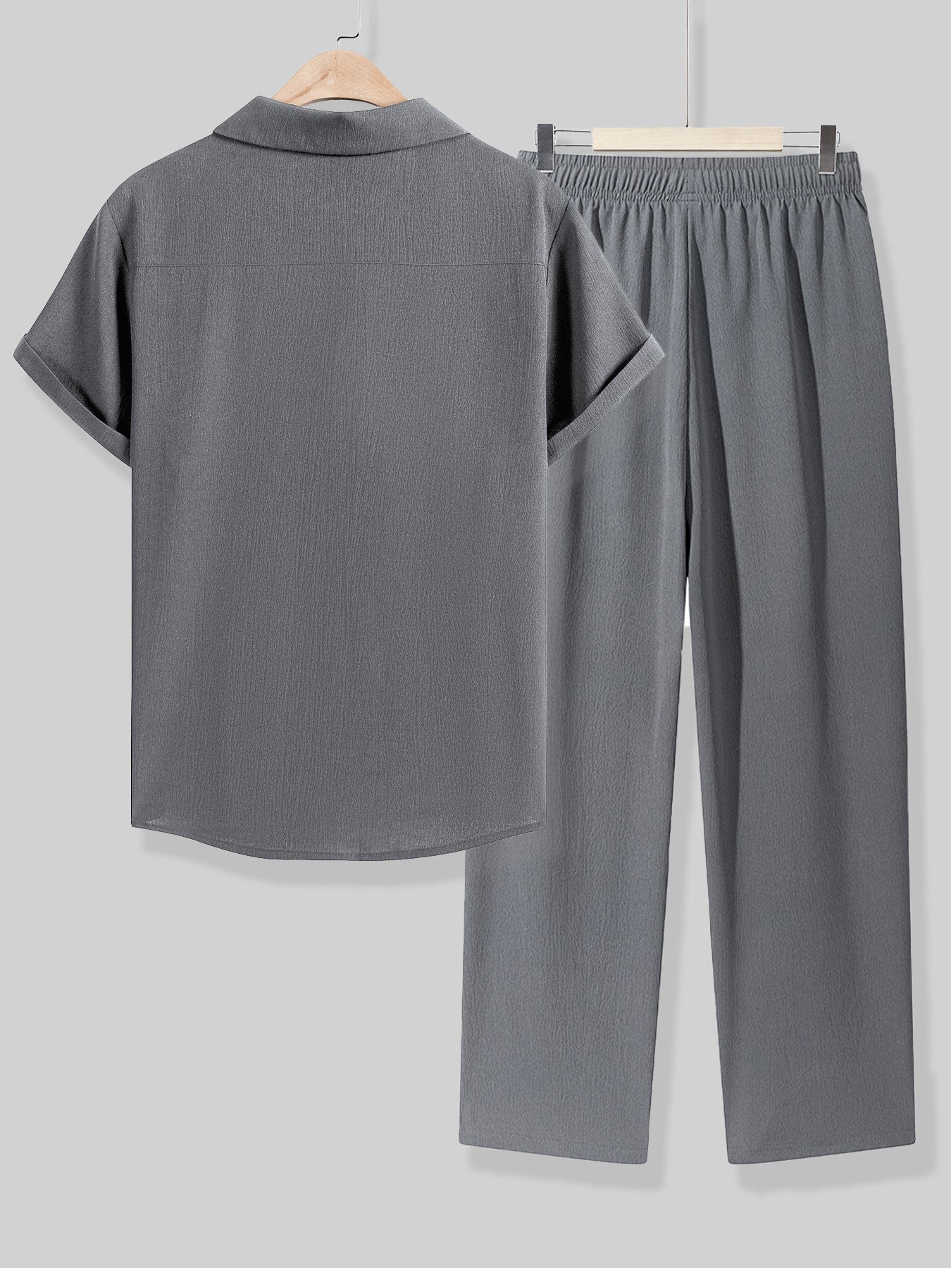 Wrinkle tracksuit for men's (dark grey)