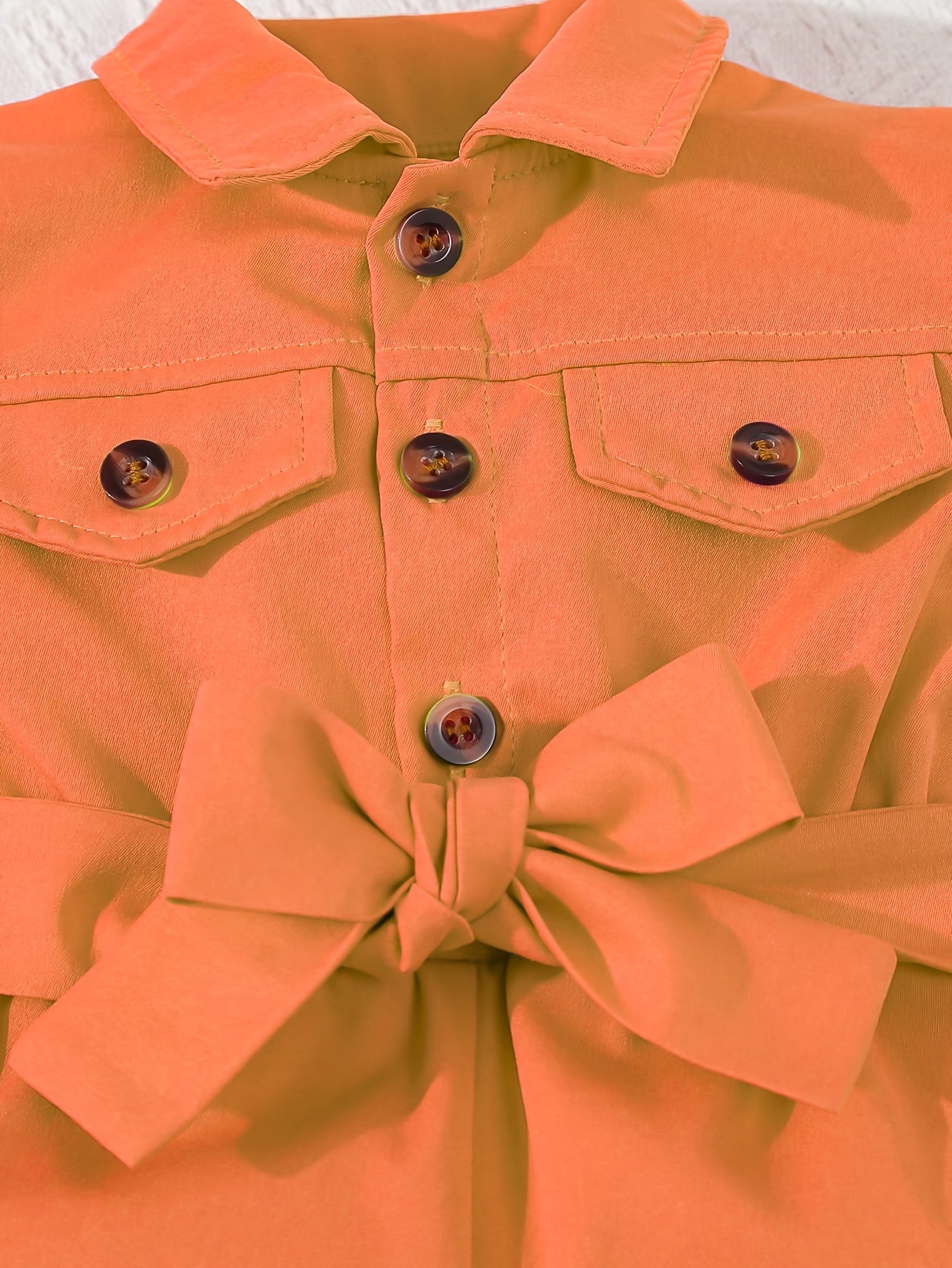 Vibrant romper for girls (orange)
