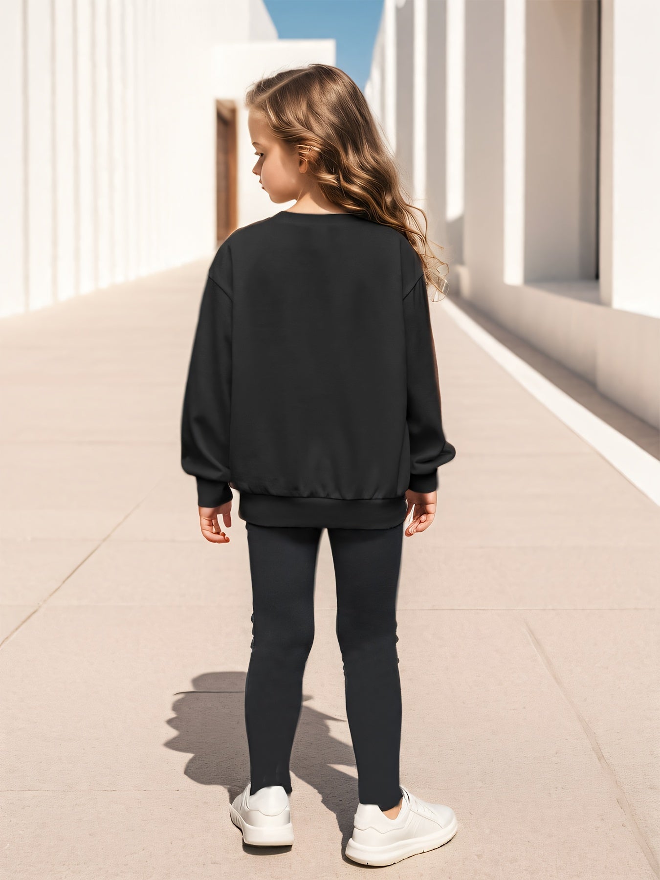 Rainbow tracksuit for girls (Black)