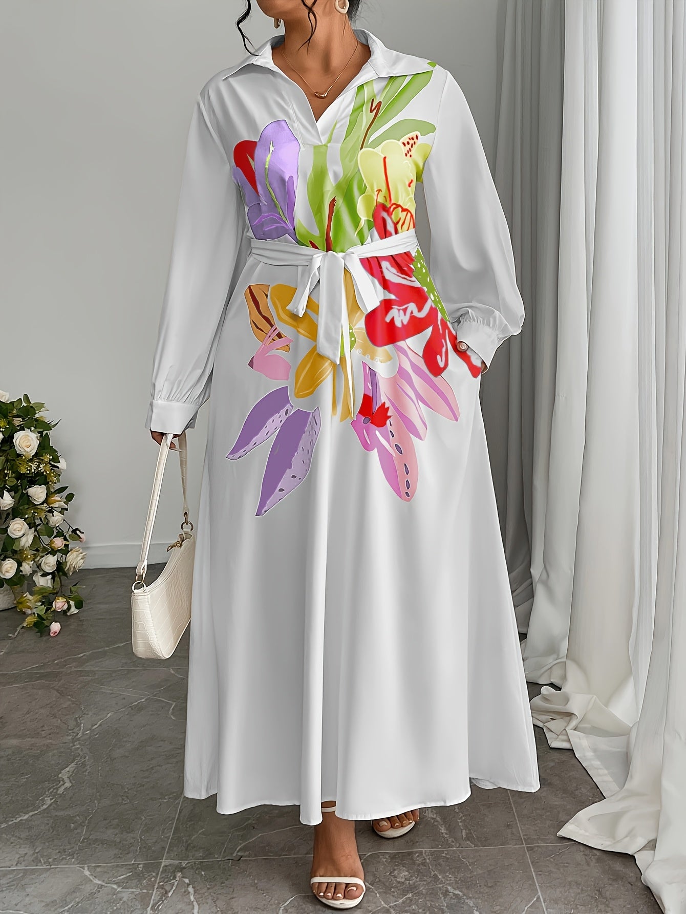 Floral maxi (White)