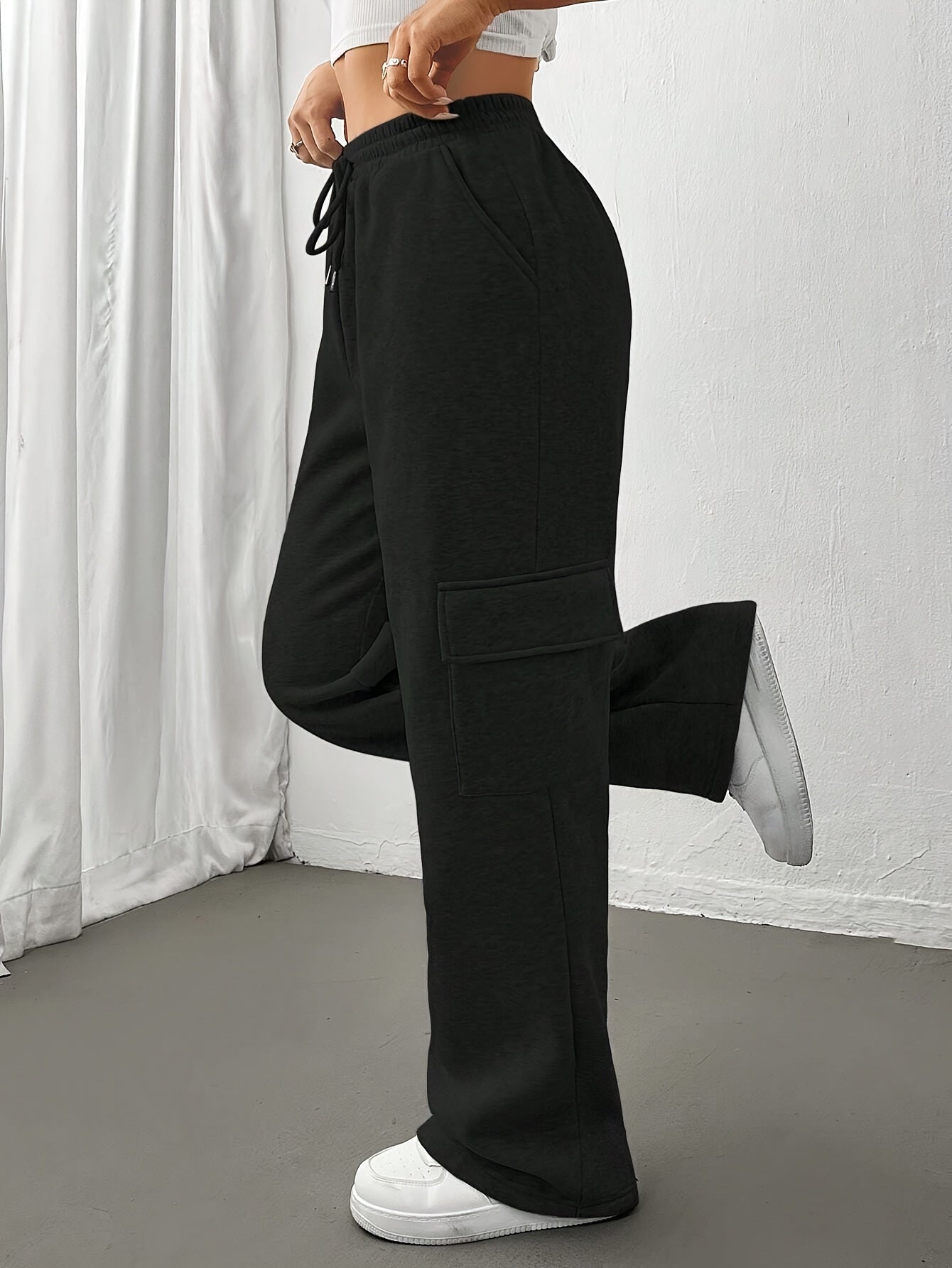 Baggy trouser pants for women (Black)