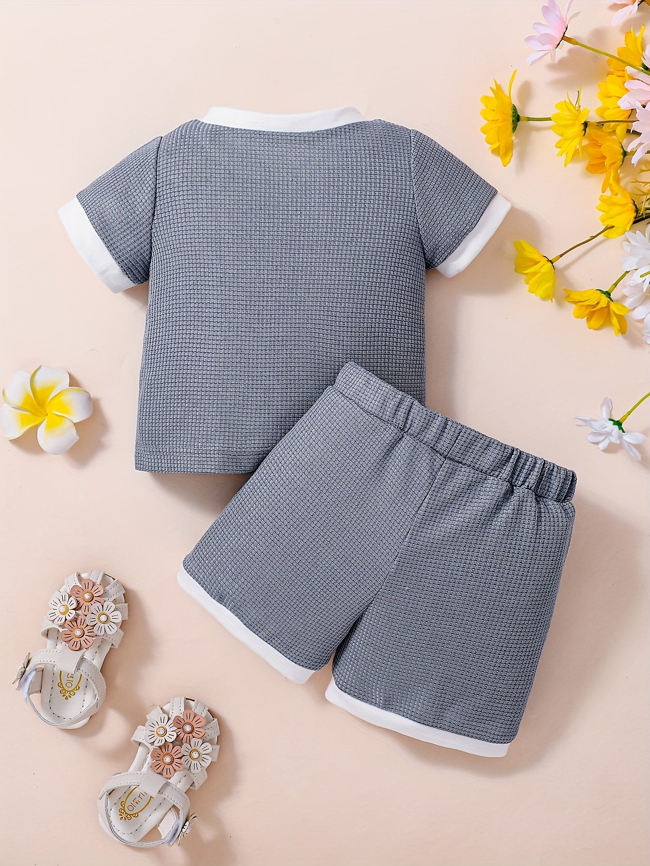 Crochet flower 2 piece set for girl's