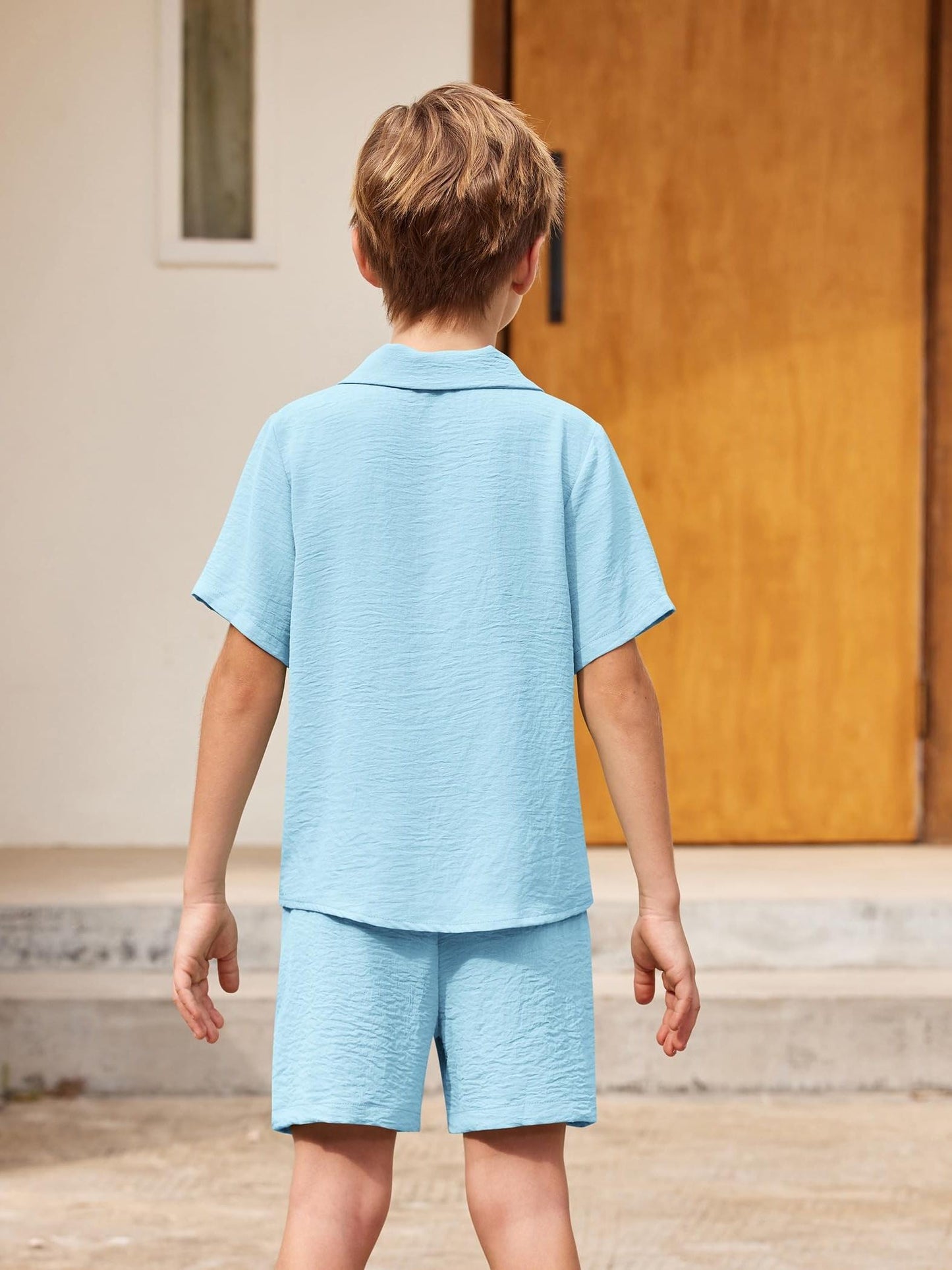 Wrinkles style tracksuit for kids and boys (Light Blue)