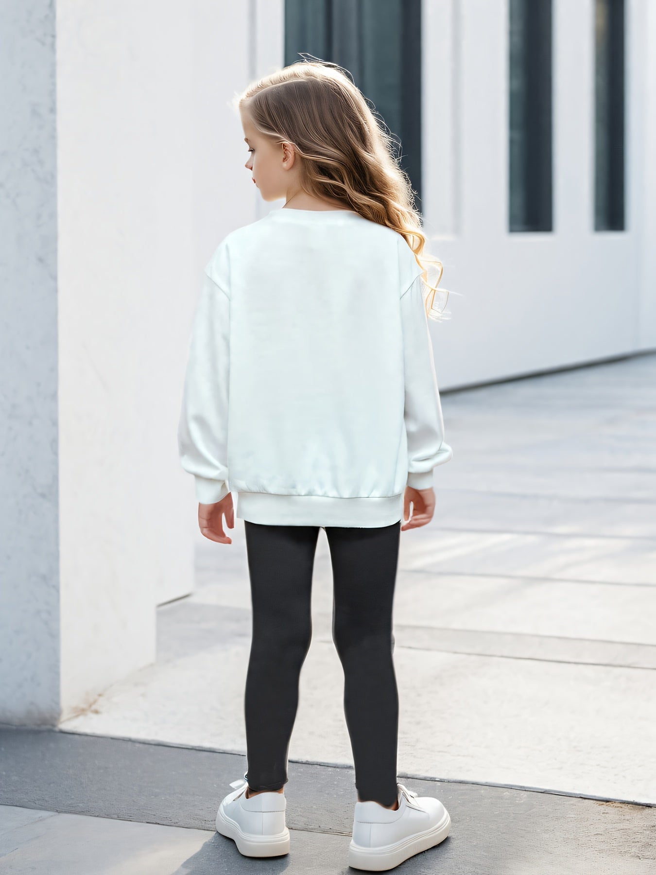 Rainbow tracksuit for girls (White Black)