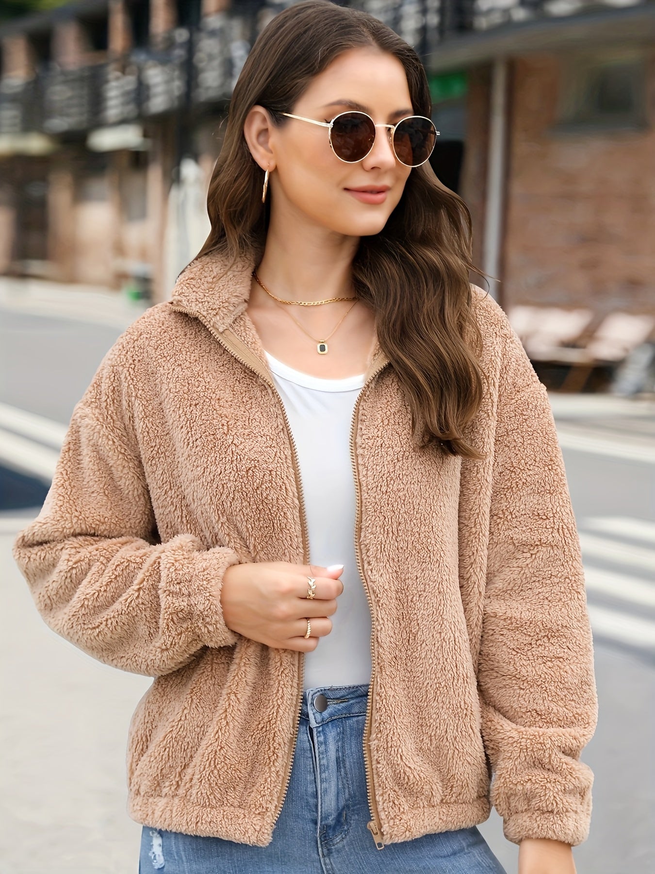 Miami ladies Winter coat- Soft Sherpa (Skin)
