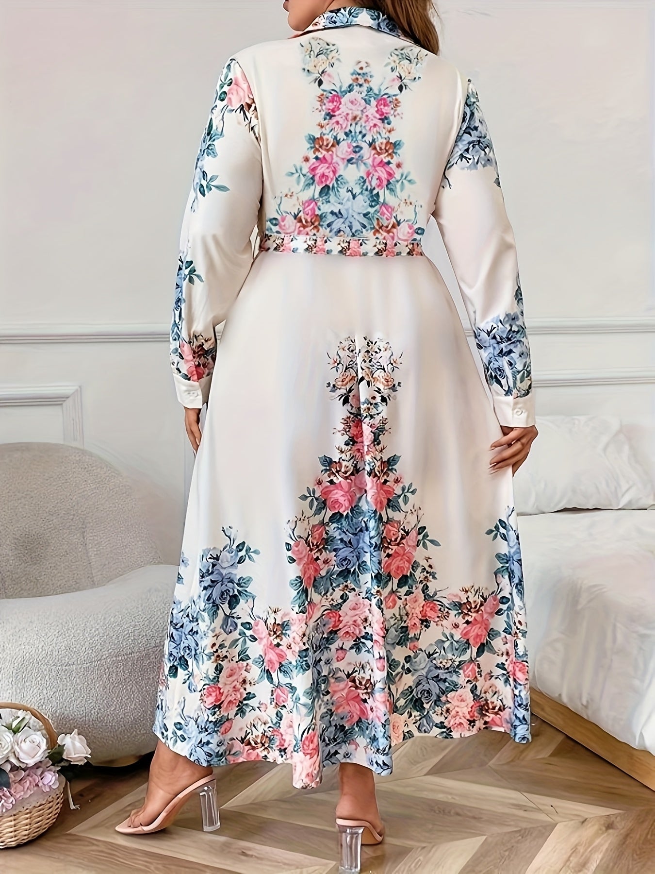 Eastern inspired floral maxi