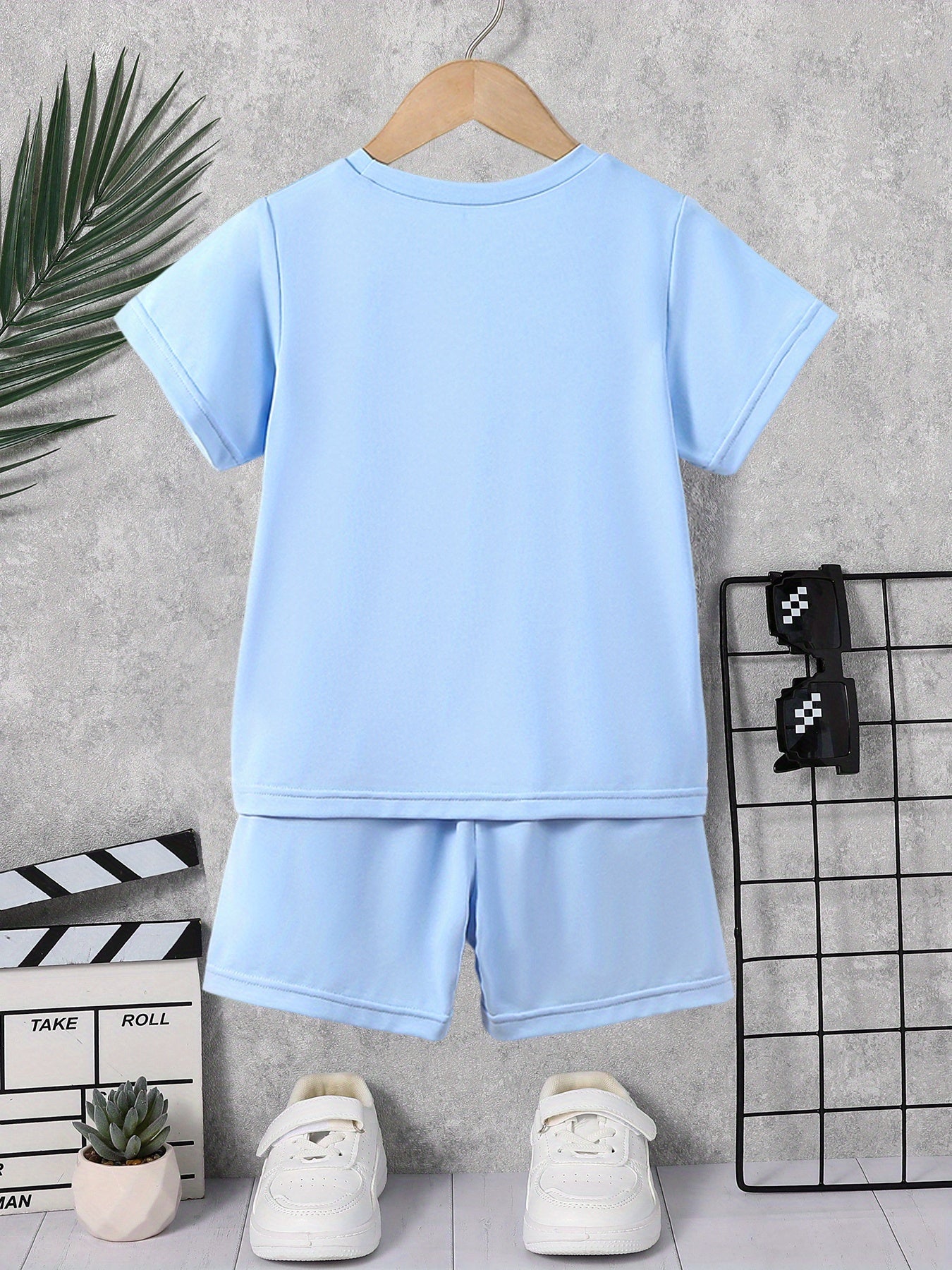 Athletic two piece set for kids and boys (sky blue)