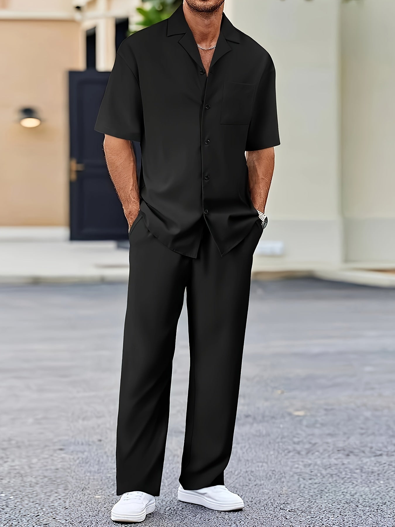 Decent Cuban Collar Tracksuit (Black)