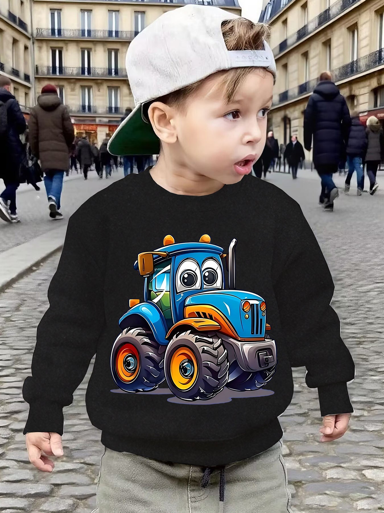 Truck graphic sweatshirt (Black)