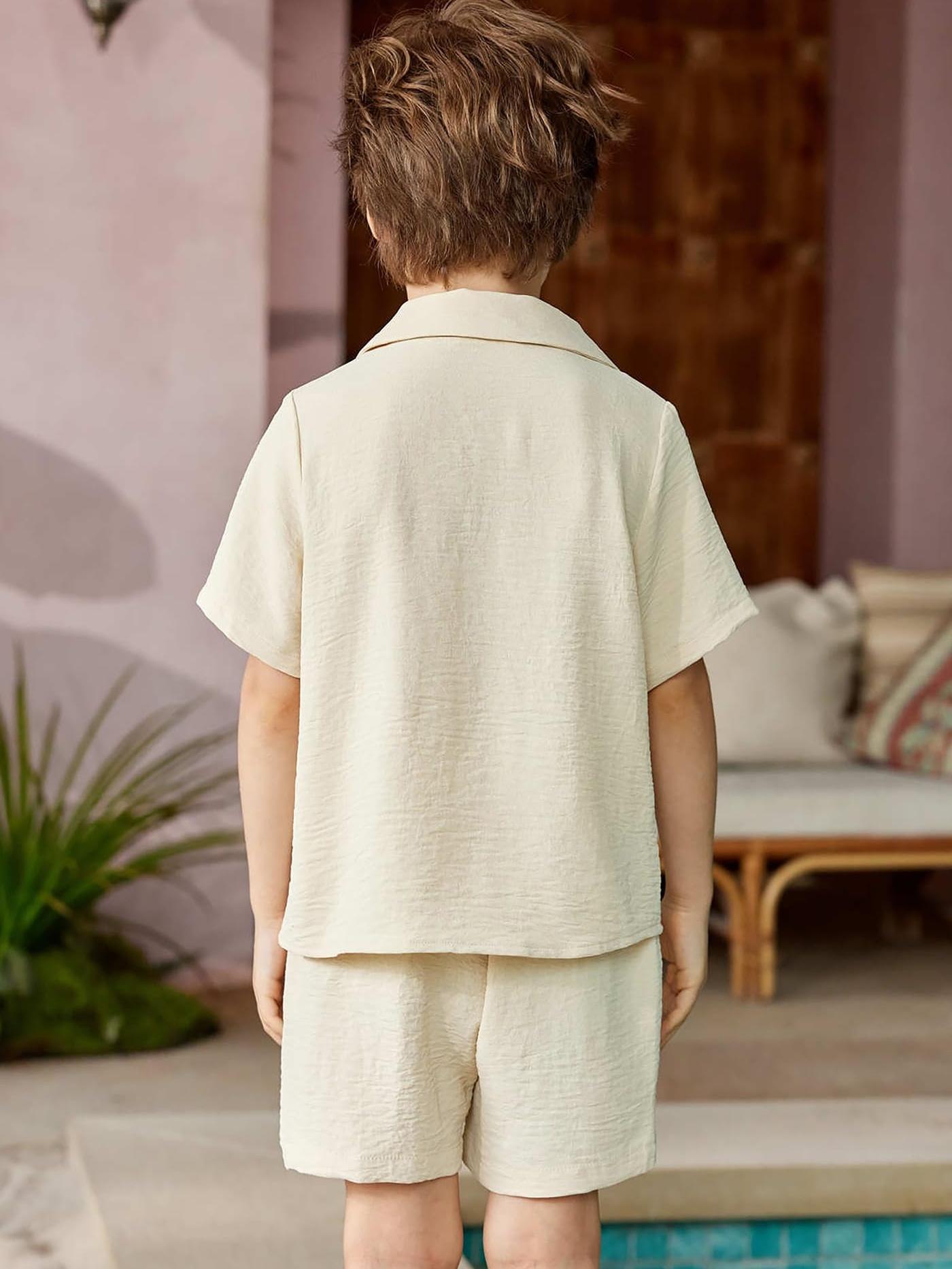 Wrinkles style tracksuit for kids and boys (Beige)