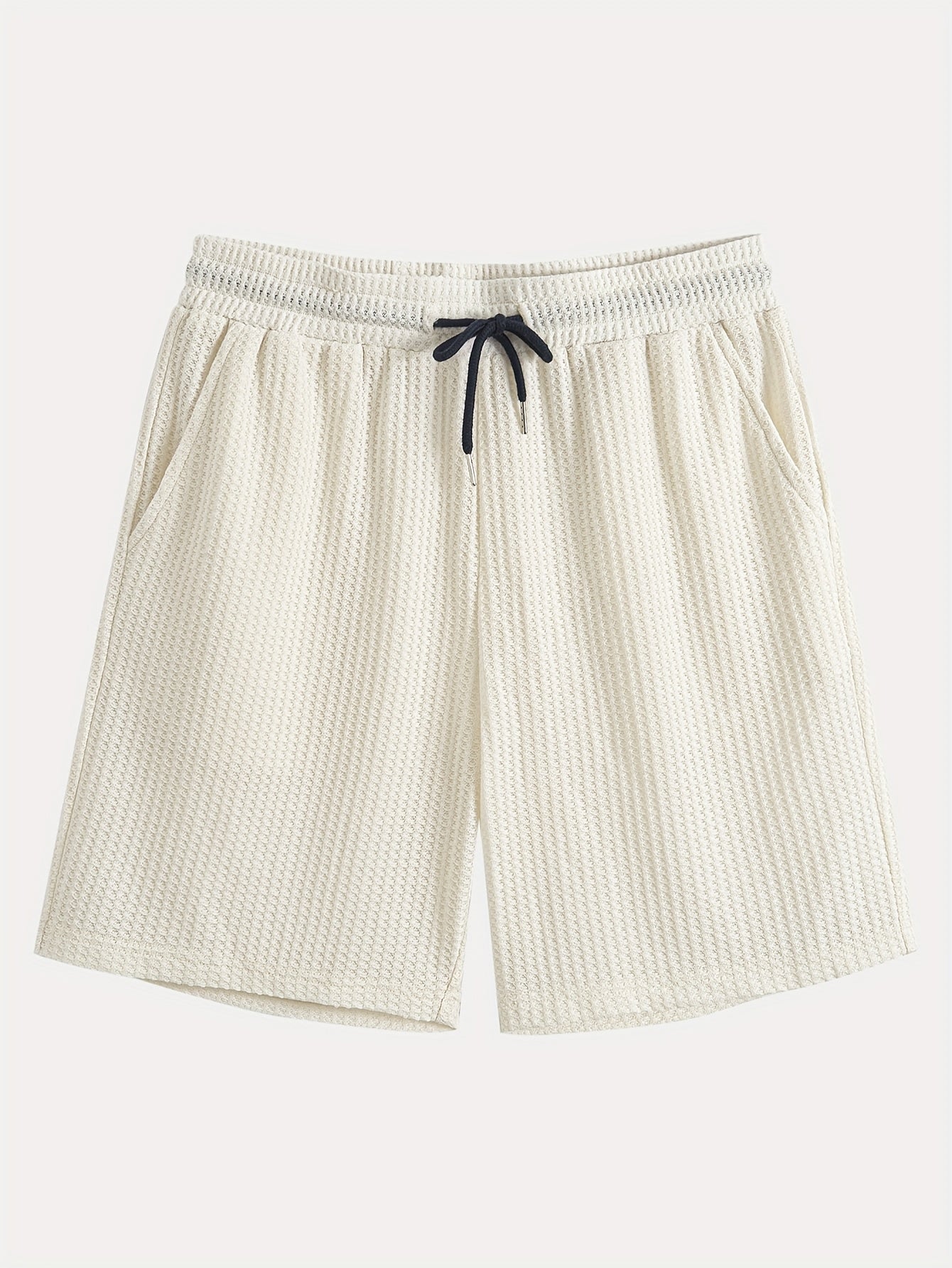 Waffle shorts tracksuit (White)