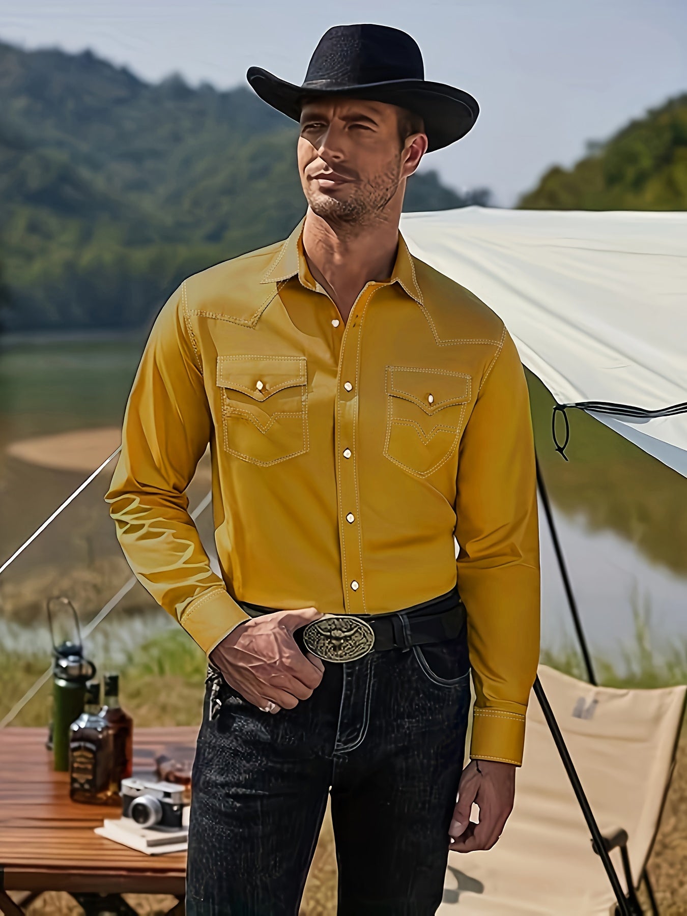 Hiking shirt (Mustard)