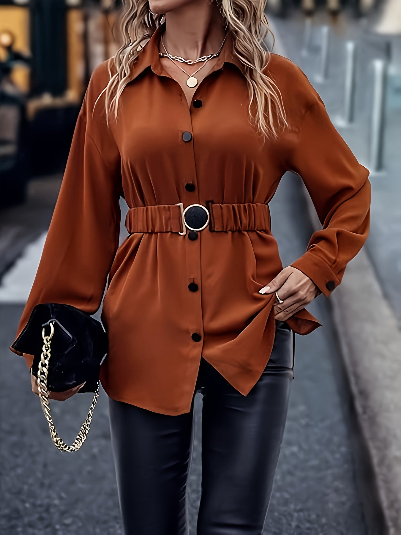 Chic drop shoulder blouse