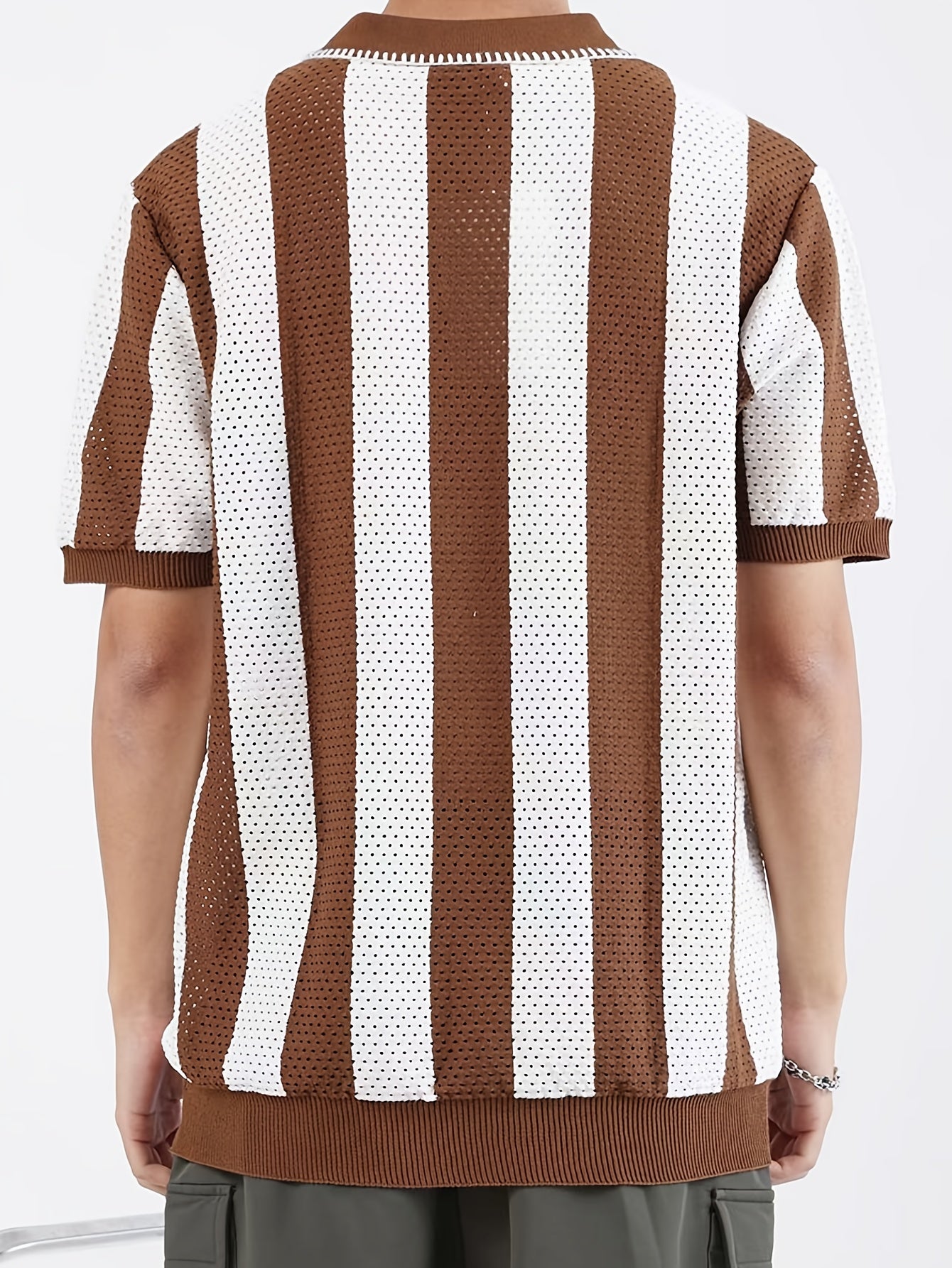 Italian knitted polo (Brown)