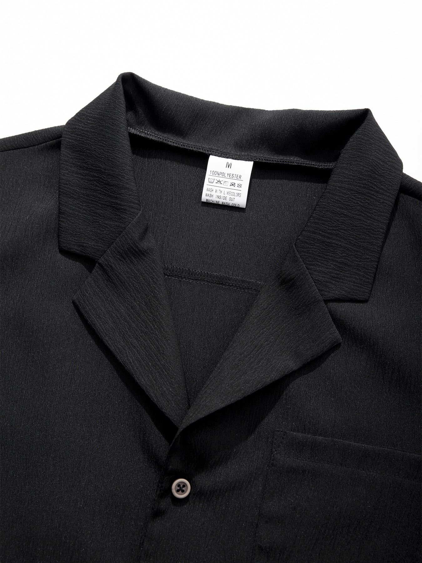 Wrinkle tracksuit for men's (black)