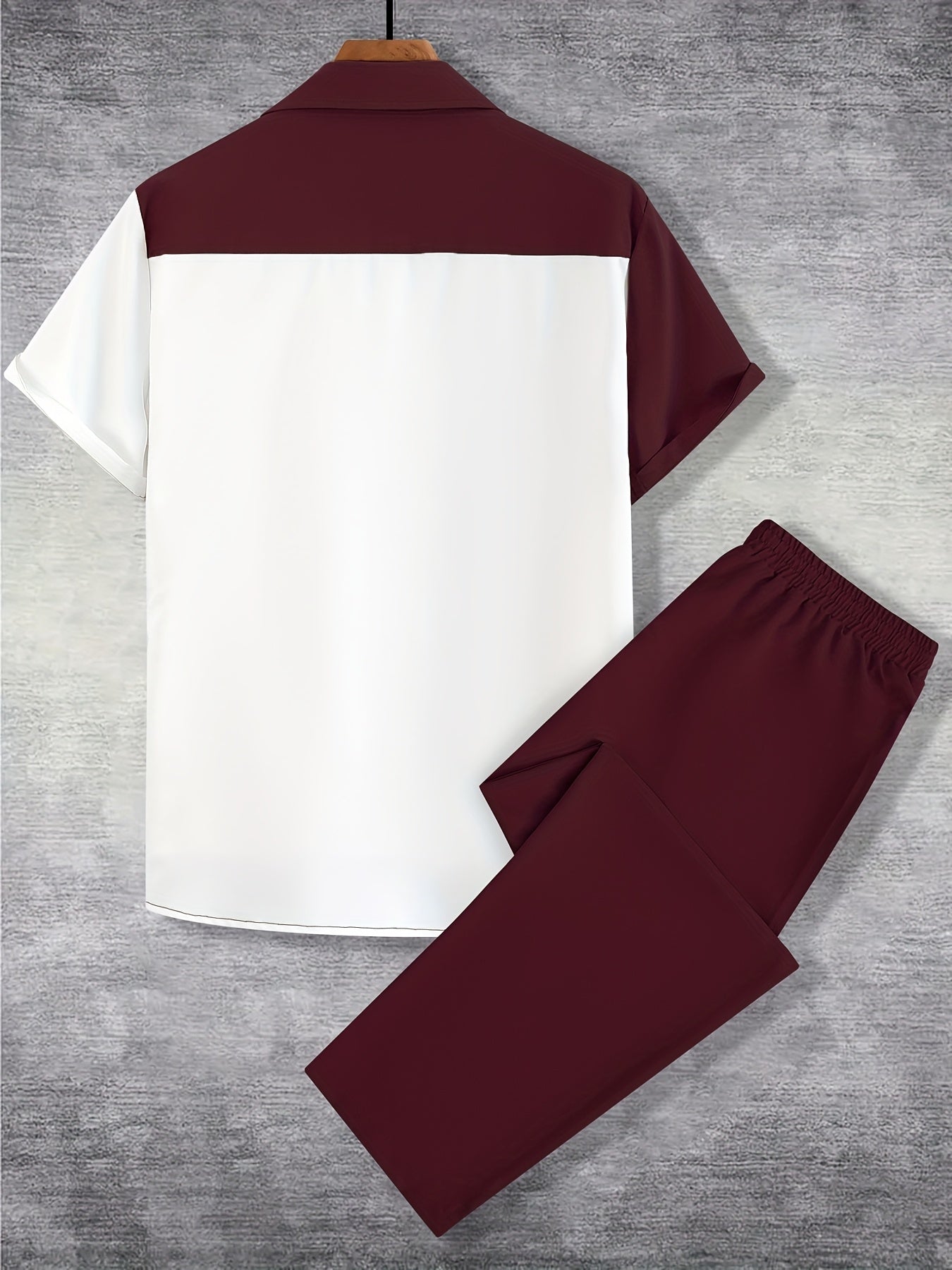 Lapel tracksuit (Burgundy)