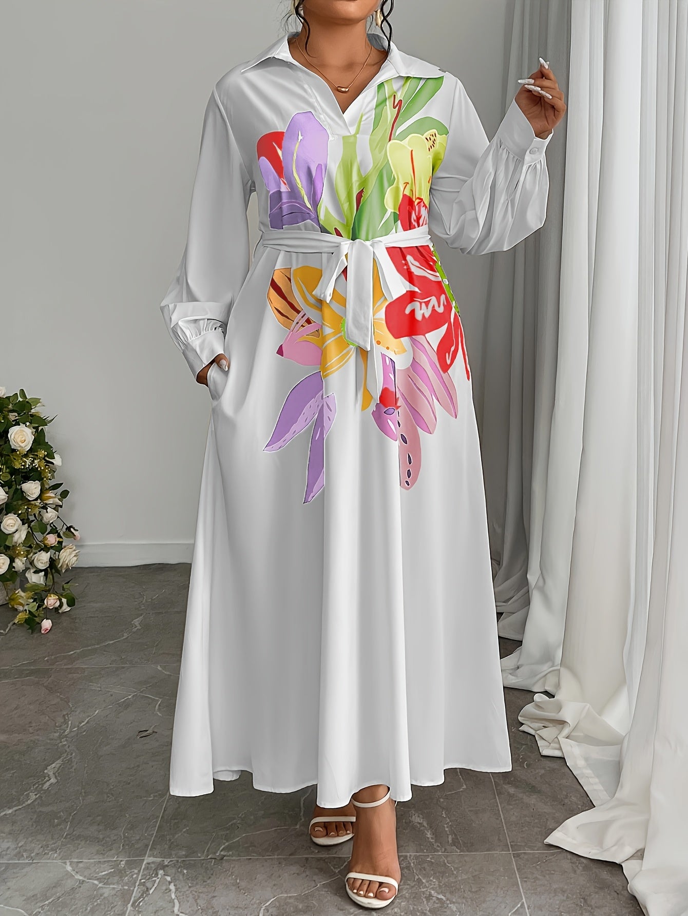 Floral maxi (White)