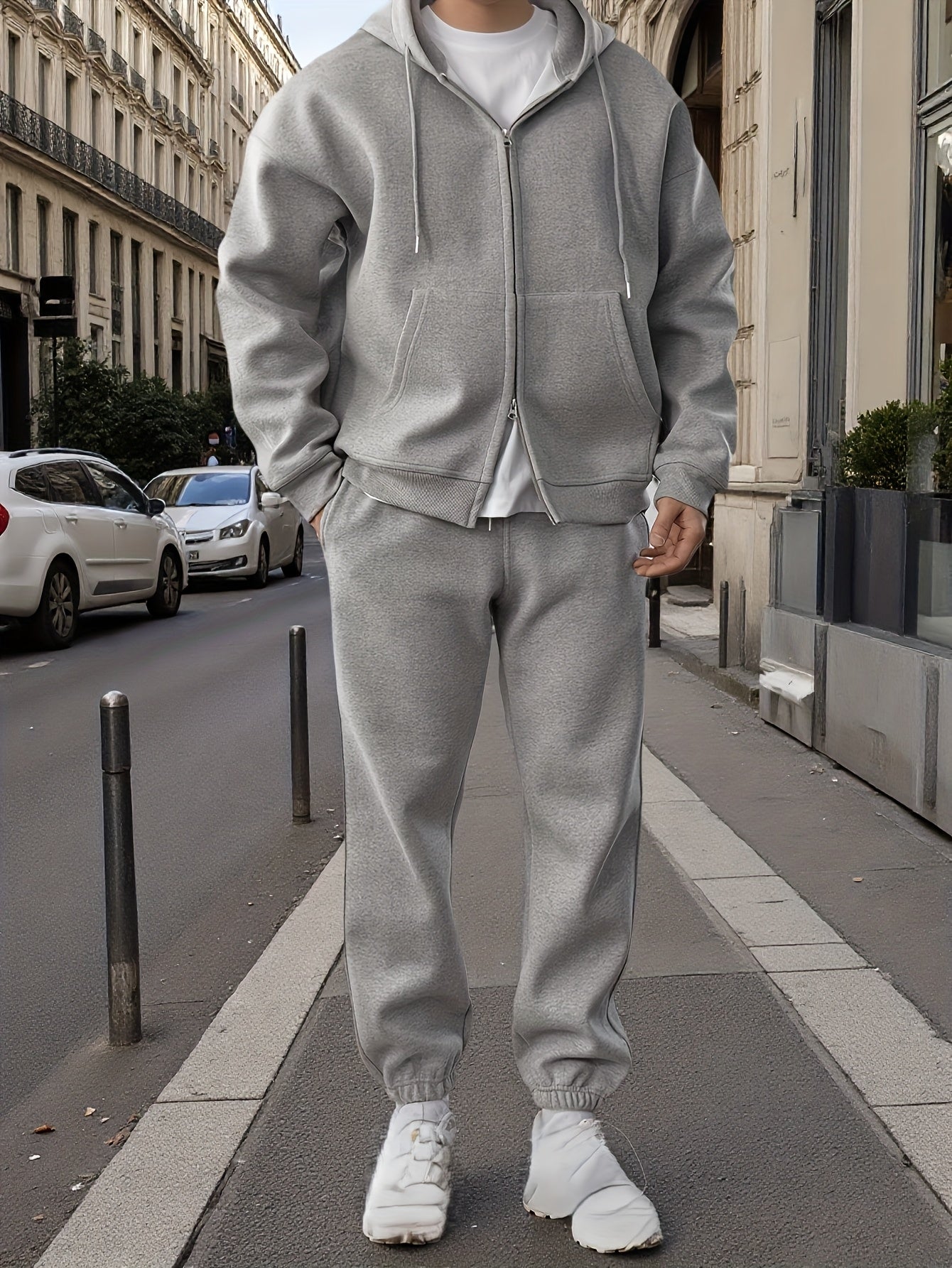 Cross border winter tracksuit for Men (Grey)