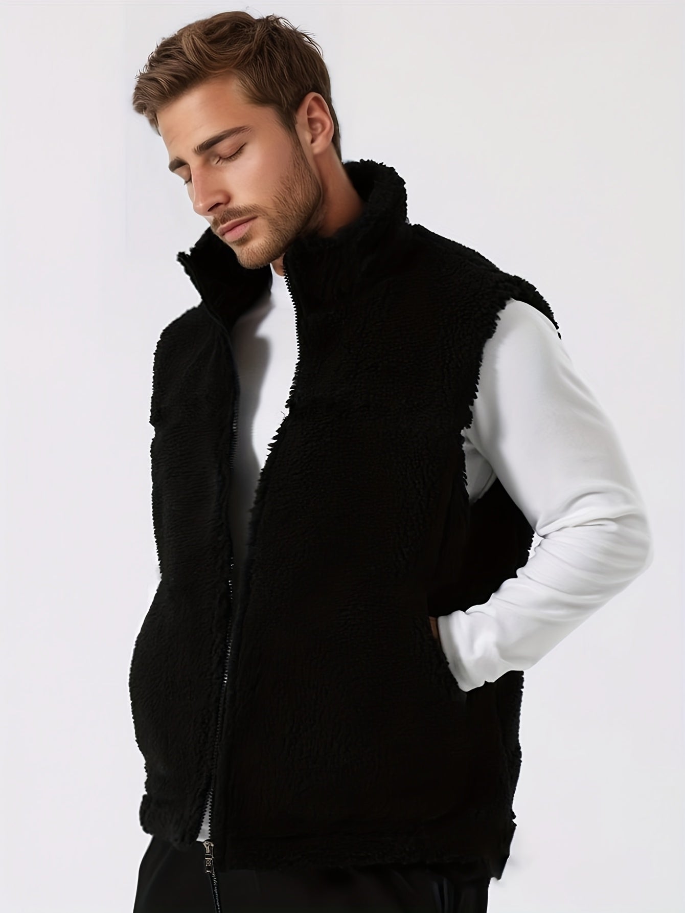 Sleeveless Sherpa Black