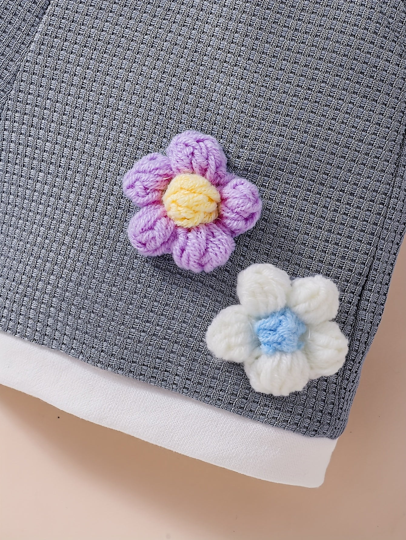 Crochet flower 2 piece set for girl's