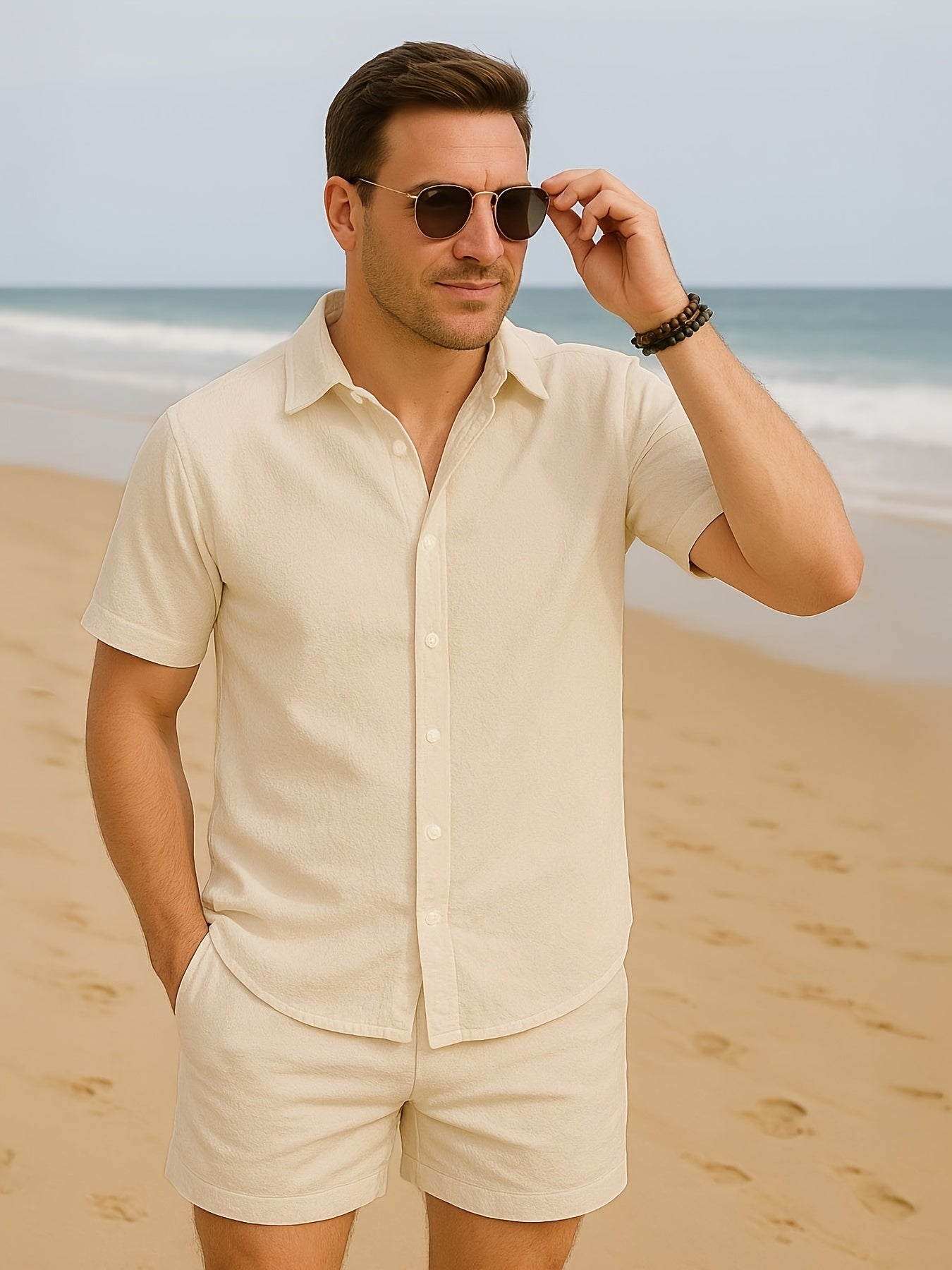 RTF summer beach set with shorts (Khaki)
