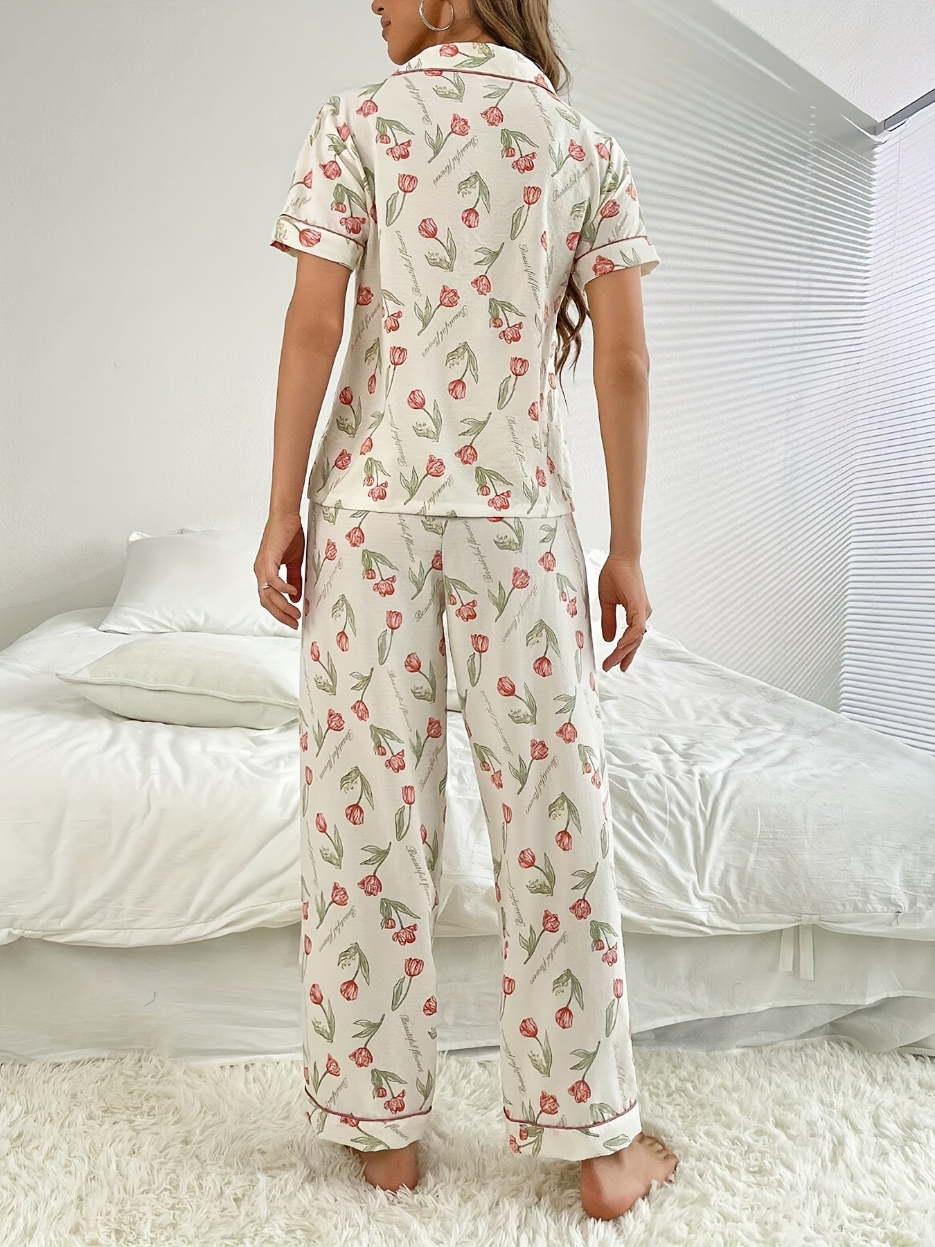 Red flowers Pajama set