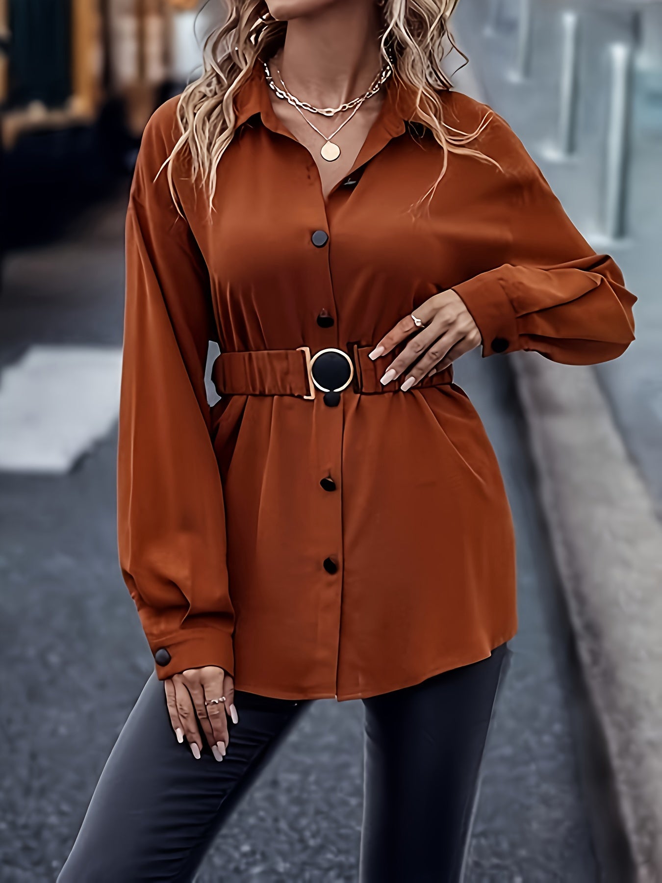 Chic drop shoulder blouse
