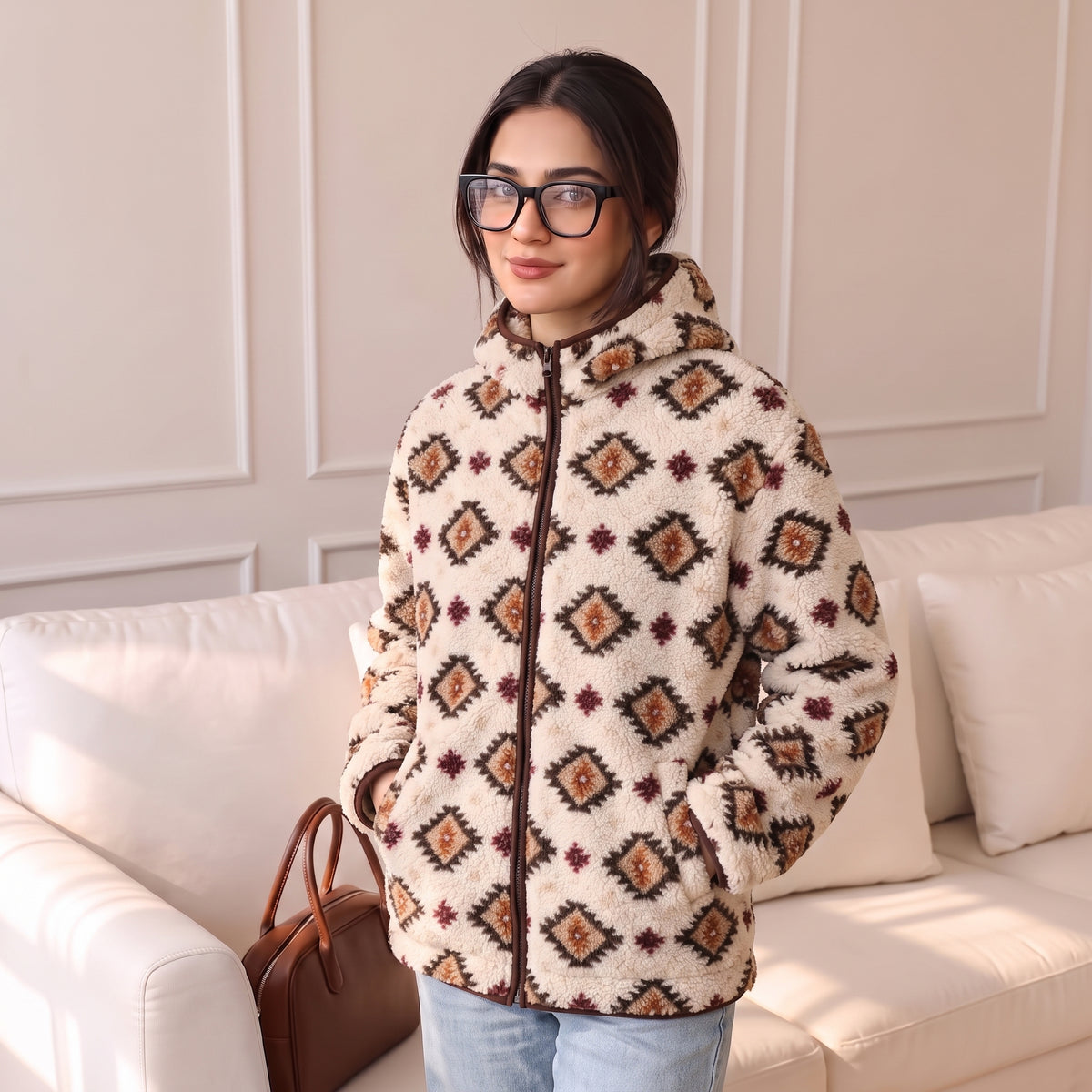 Miami sherpa jacket for ladies
