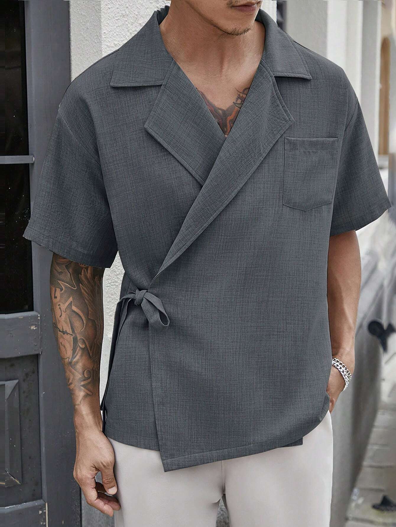 Italian style shirt (Grey)