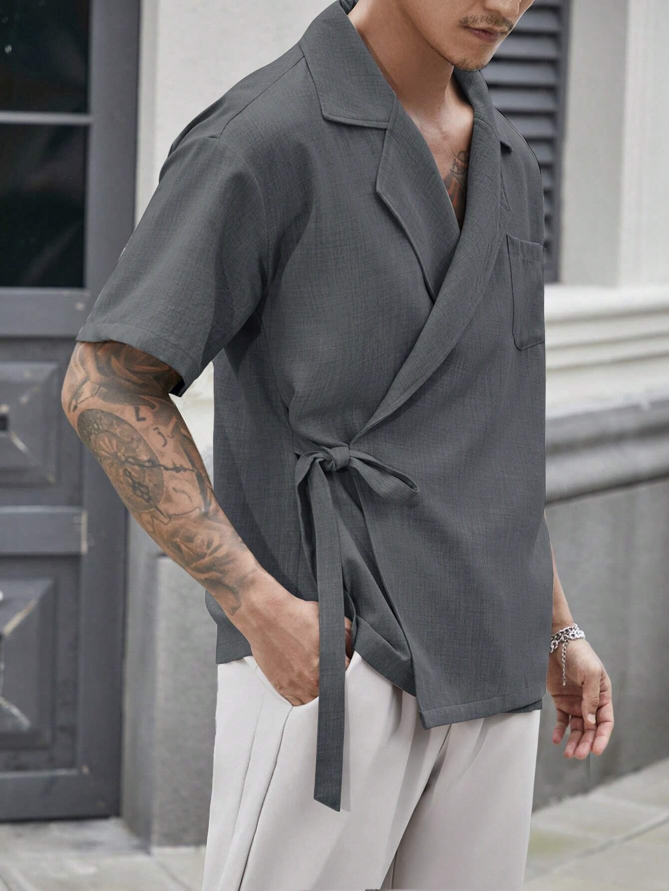 Italian style shirt (Grey)
