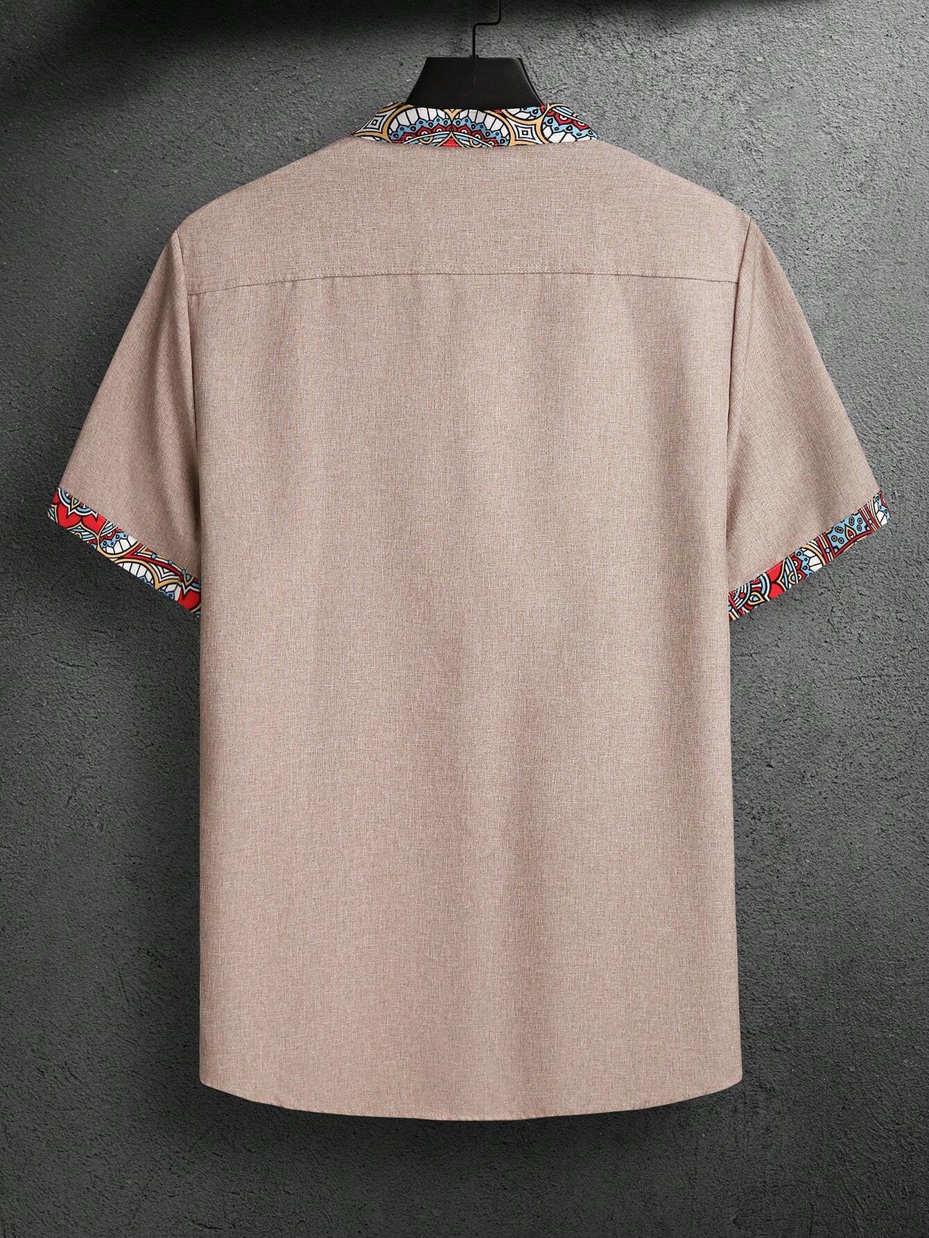 Ajrak shirt (Brown)