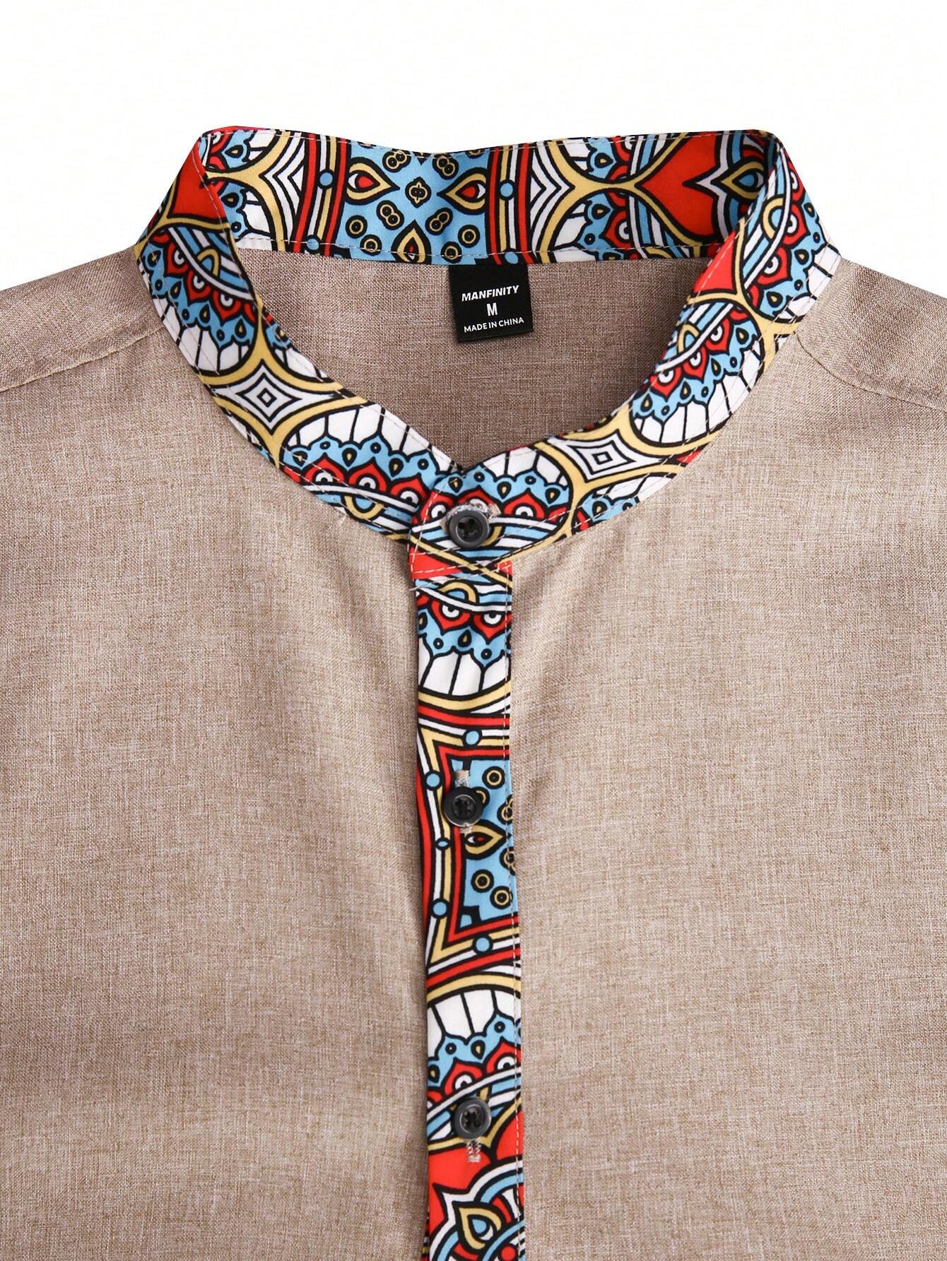 Ajrak shirt (Brown)