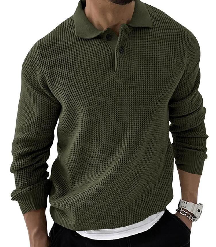 Thermal polo shirt (Full Sleeve) - Army Green