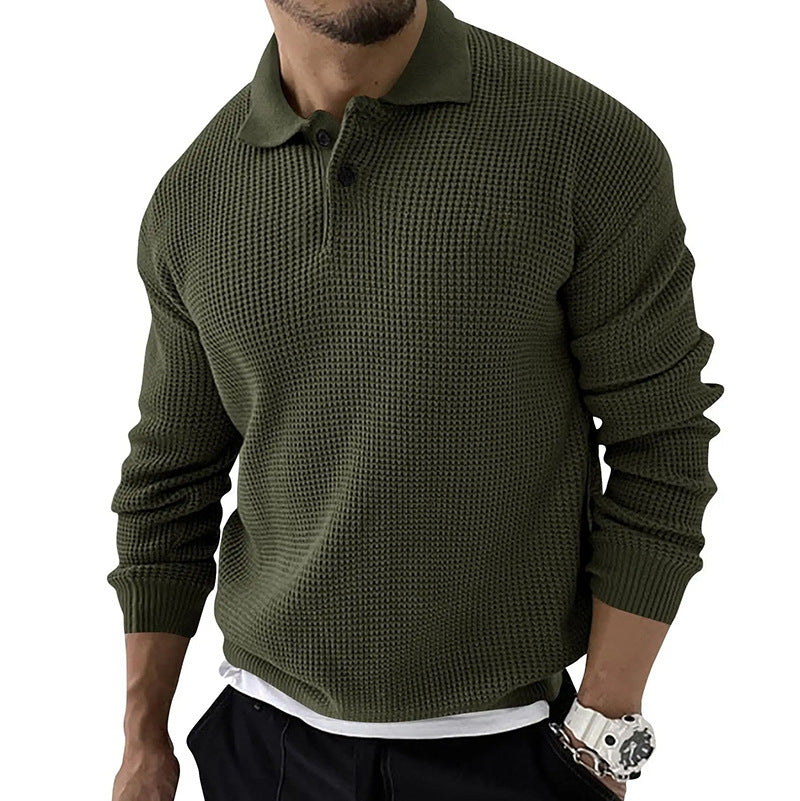 Thermal polo shirt (Full Sleeve) - Army Green